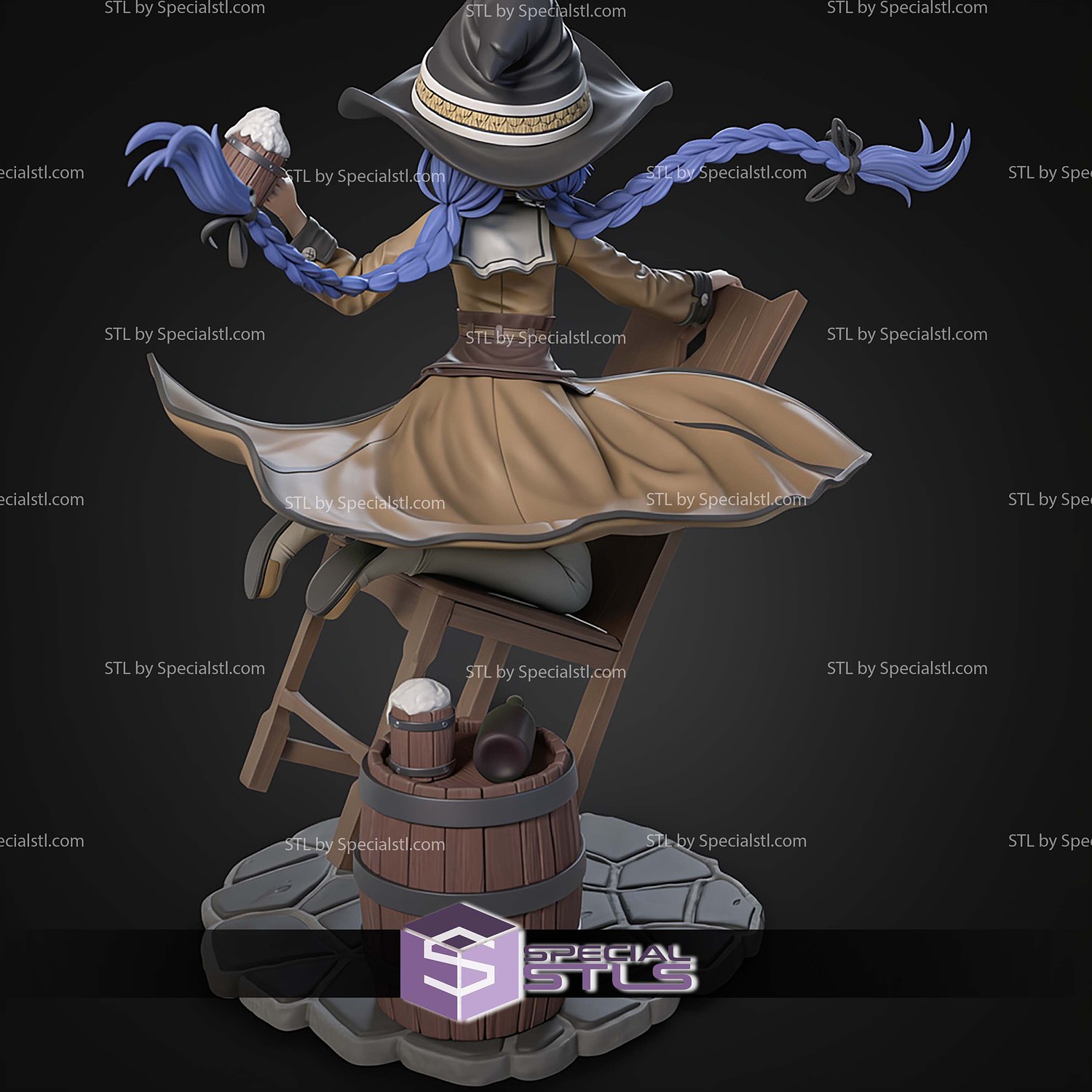 Roxy Migurdia on Chair 168mm STL Files 3D Model — view 7
