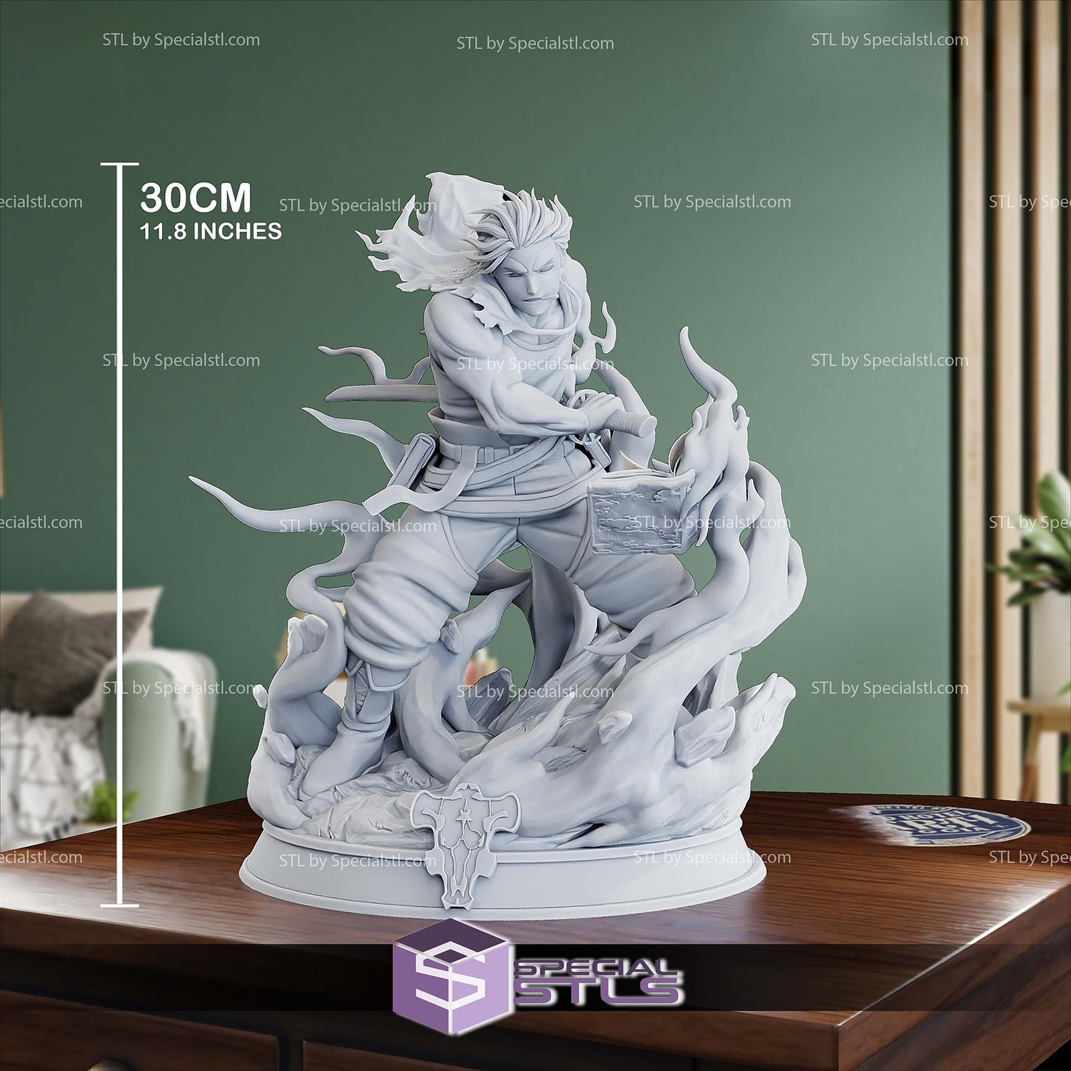 Yami Sukehiro Black Clover STL Printer Files 3D Model — view 3