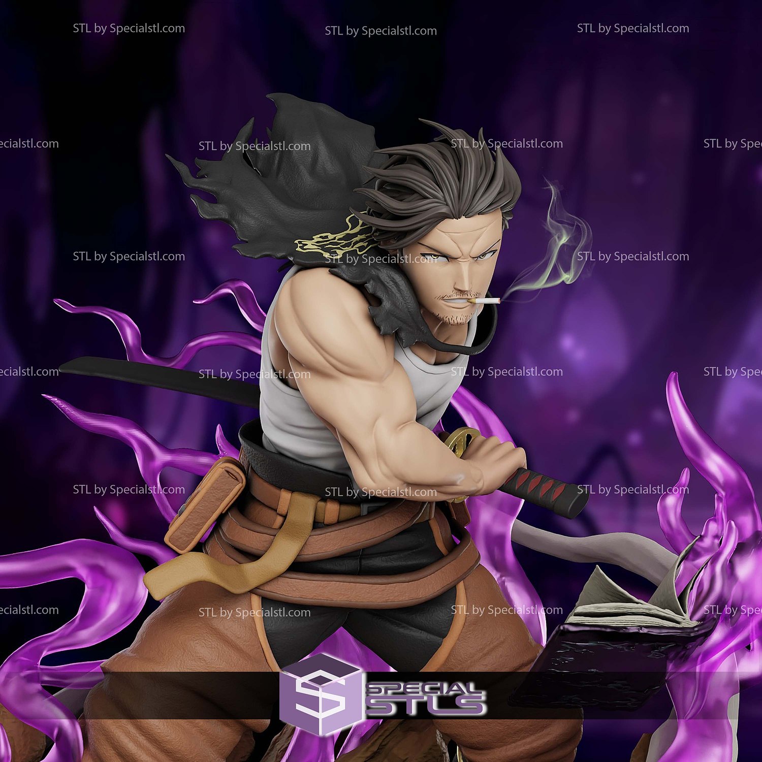 Yami Sukehiro Black Clover STL Printer Files 3D Model — view 4