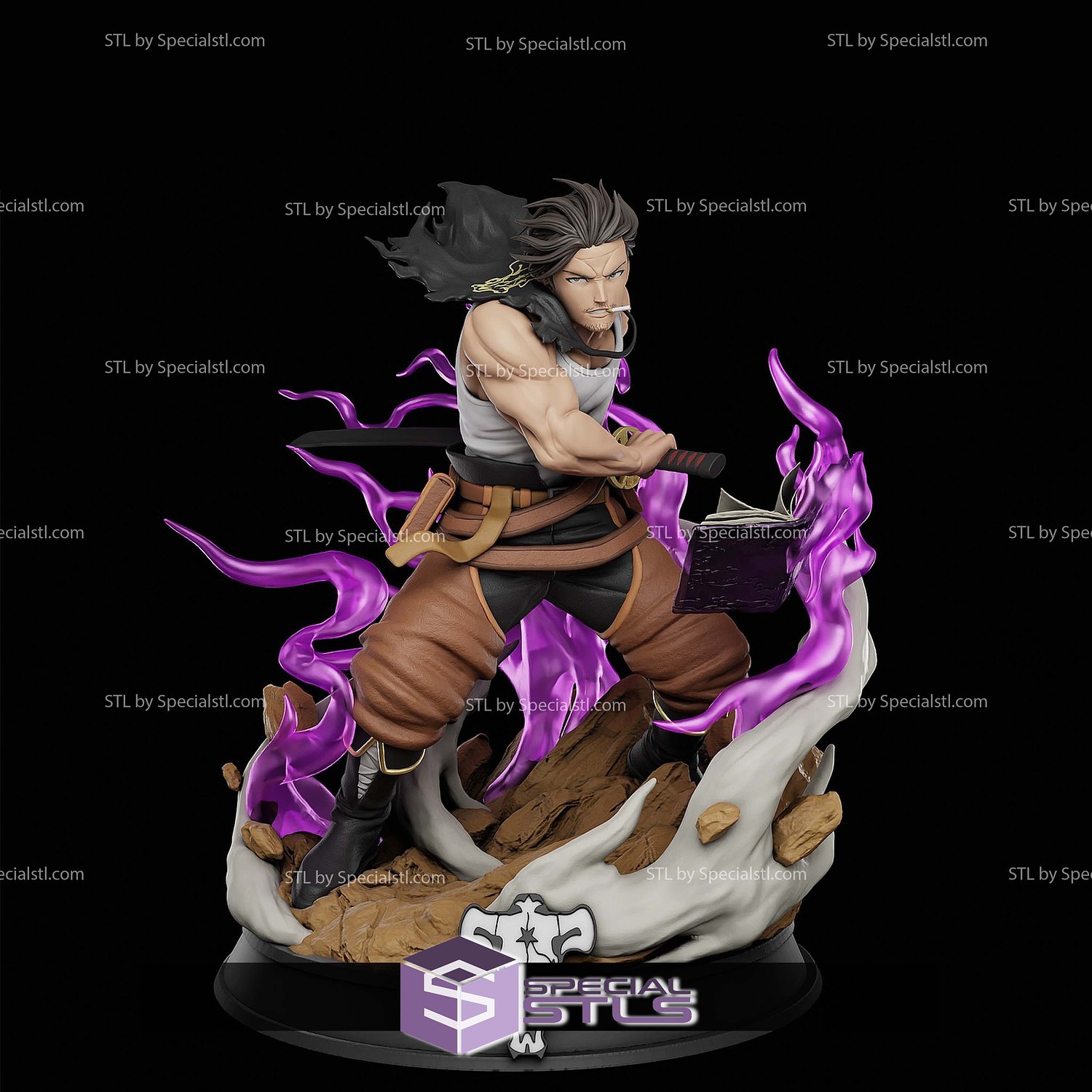 Yami Sukehiro Black Clover STL Printer Files 3D Model — view 5