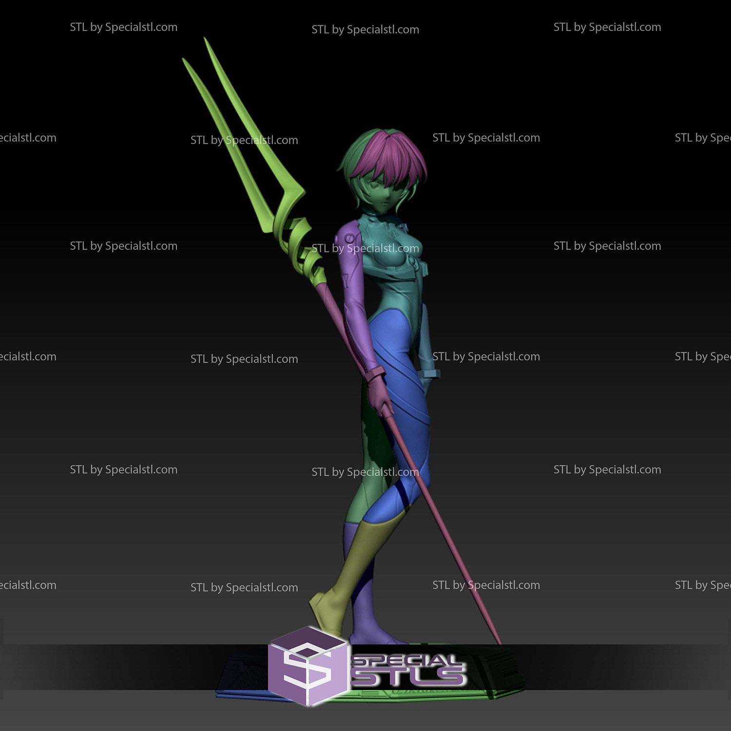 The Silent Angel Rei Ayami 3D Printer Files STL Model — view 6