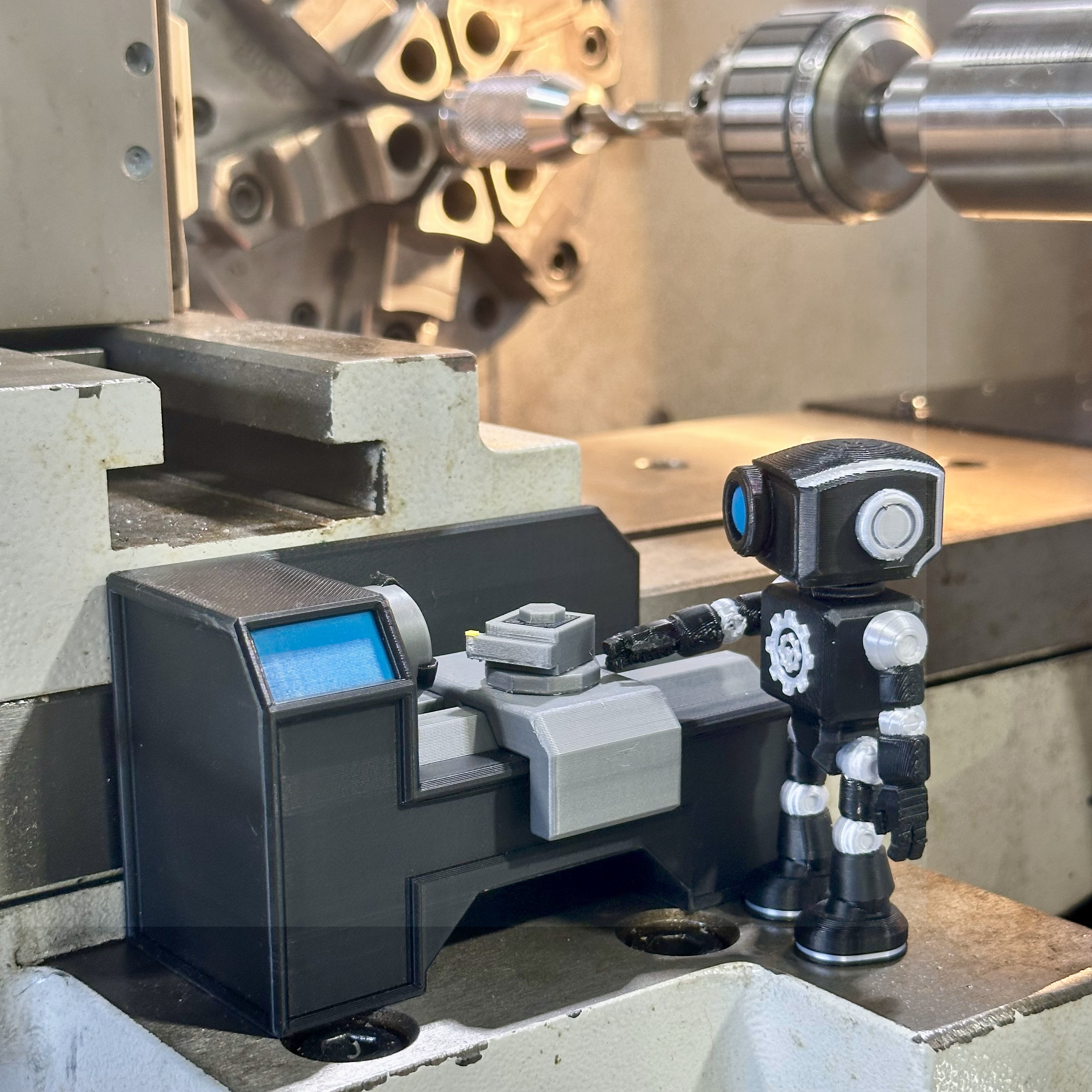 ModBot - Knurl’s Lathe – ModBots Accessory | 3D Printable Miniature Machine Tool STL Model — view 4