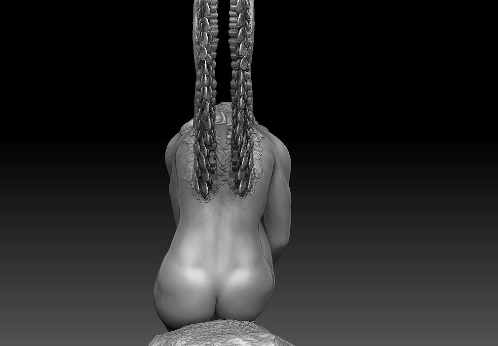 angel beautiful woman 3D STL Model — view 8