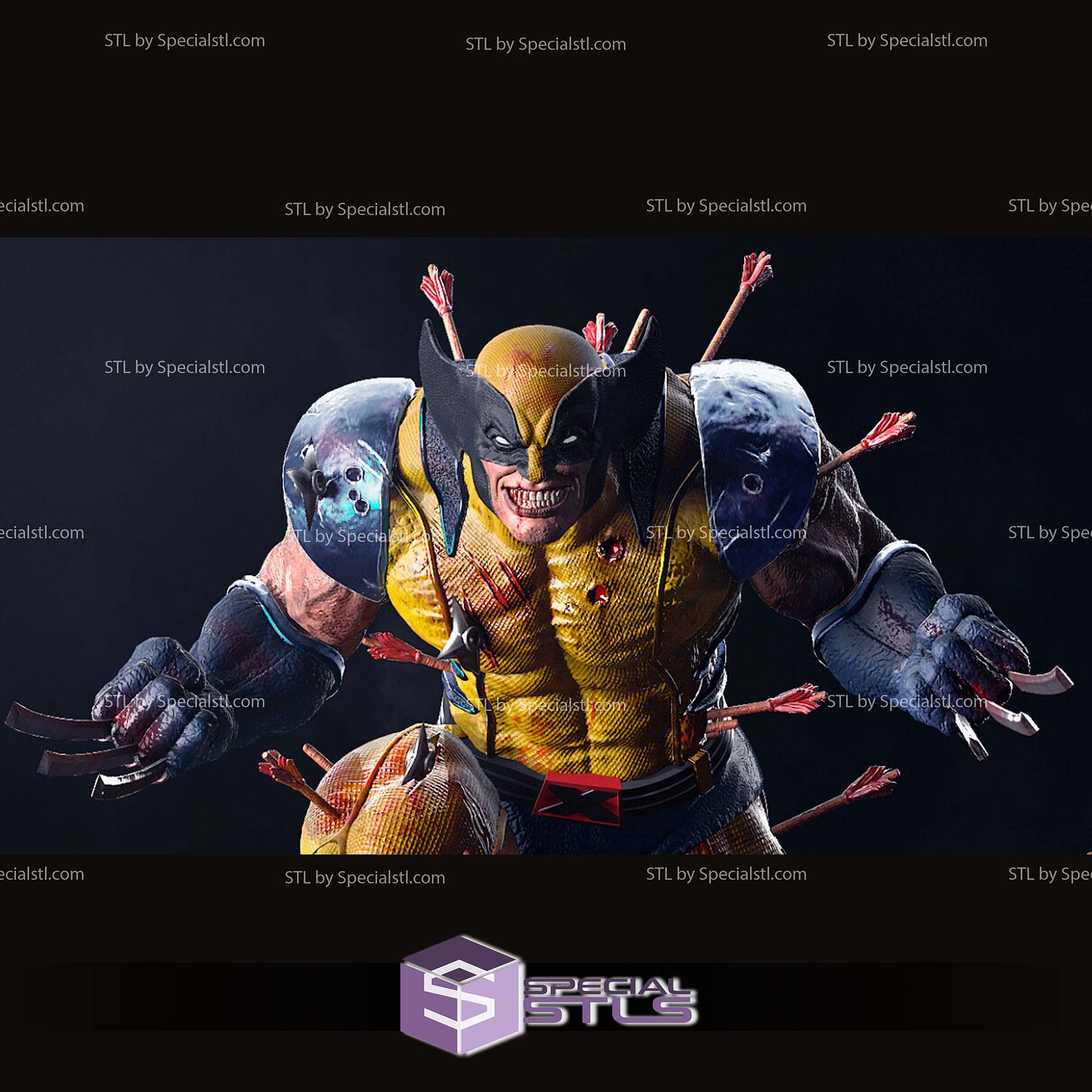 Wolverine Frozen Hell Sculptures 3D Printing STL Model — view 2
