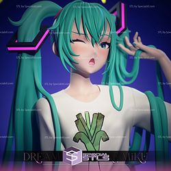 Sleepy Hatsune Miku Vocaloid 3D Printer Files STL Model