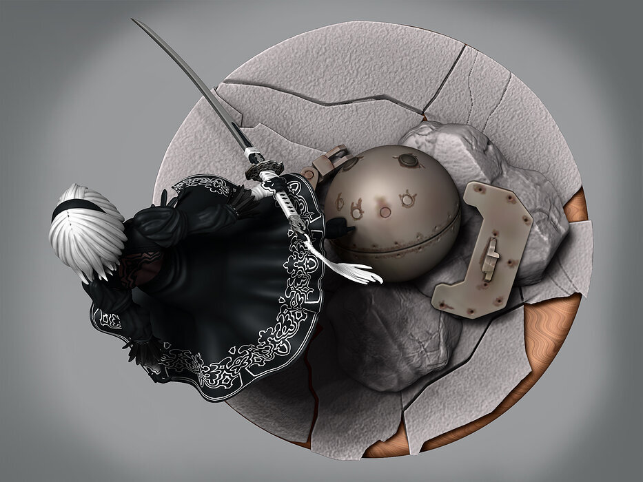 yorha 2b 3D STL Model — view 4