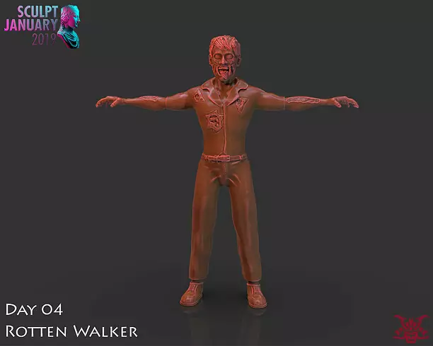 Zombie Timelapse And Model 3D ZTL Model
