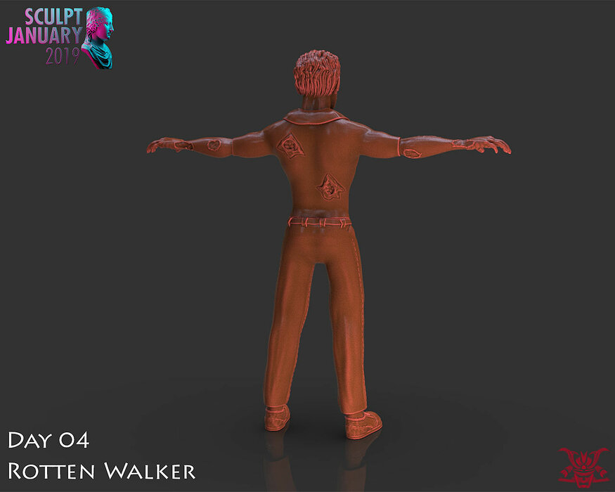 Zombie Timelapse And Model 3D ZTL Model — view 2
