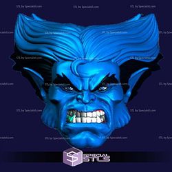 Custom Head STL Collection - Beast X Men 97 Angry 3D Model