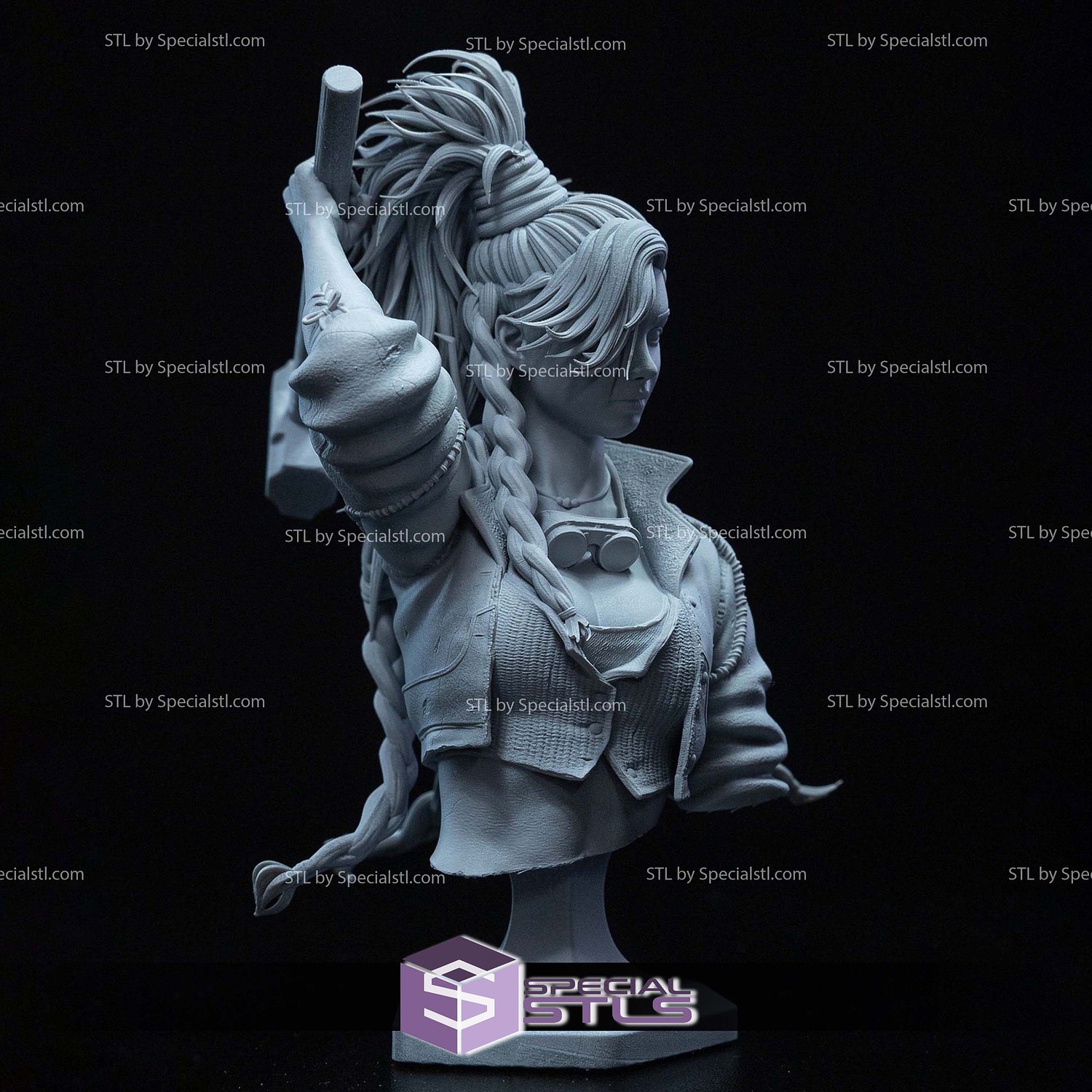 Gemma Monster Hunter Wilds Bust Sculptures 3D Printing STL Model — view 3
