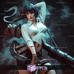Lady Devil May Cry 3 and Gun STL Files 3D Model
