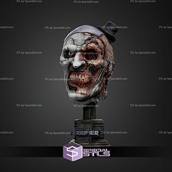 Art The Clown Smashed Head 8 Inches Tall STL Files 3D Model
