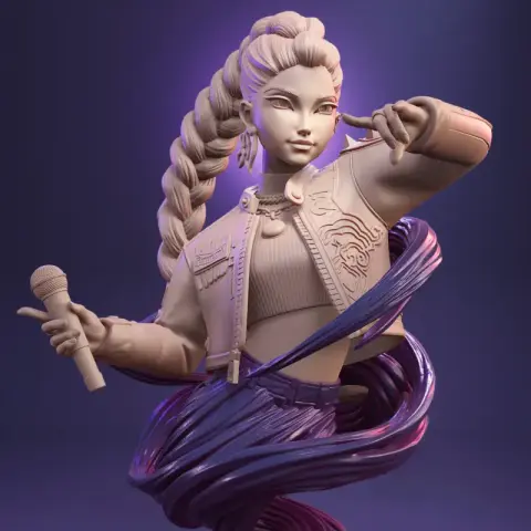 Rumi Demon Hunter Bust 3D Printer Files | Assembly STL Model