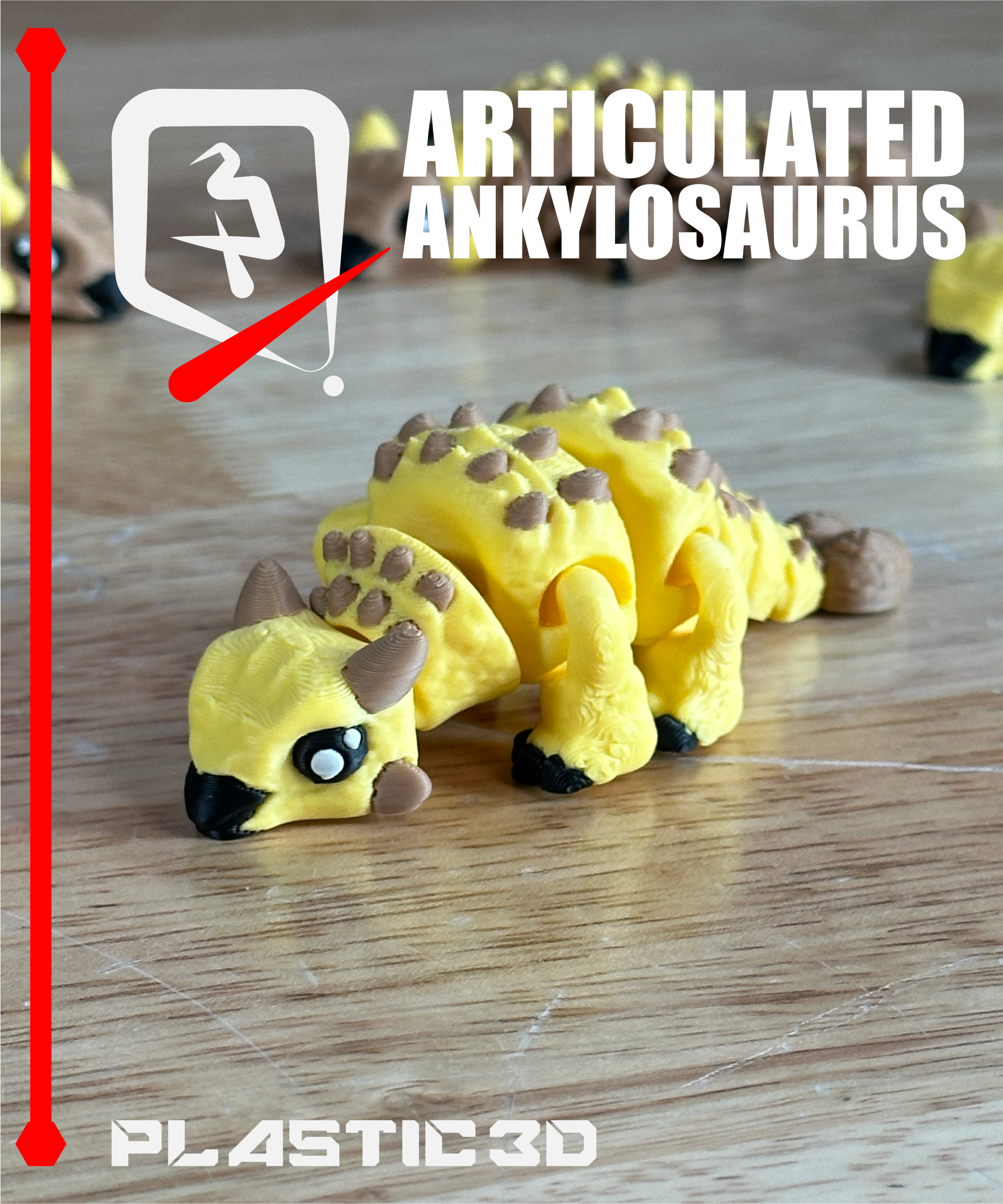 Articulated Ankylosaurus — The Club-Tailed Tank 3D STL Model