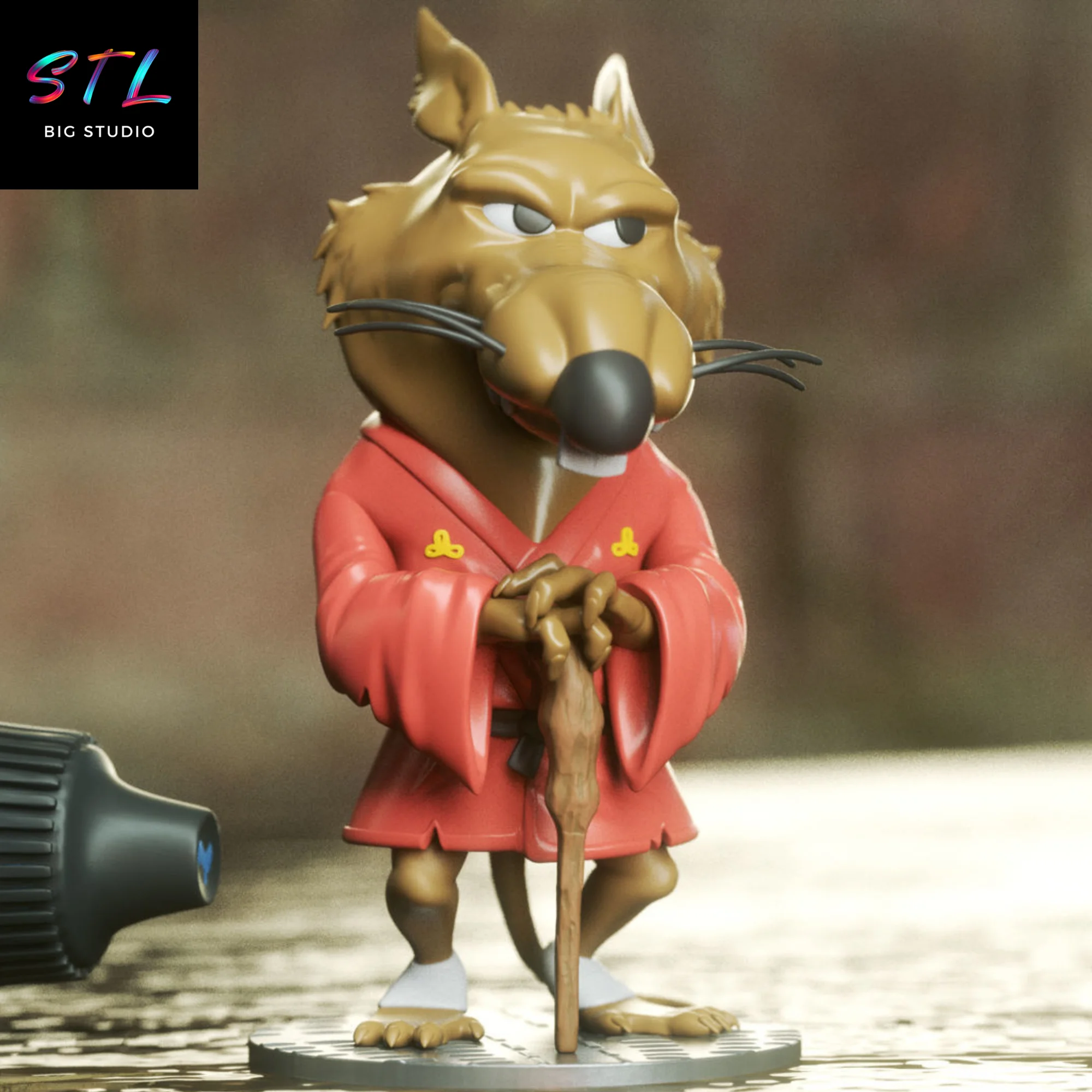 Splinter Chibi STL | Teenage Mutant Ninja Turtles | 3D Printable Model Model