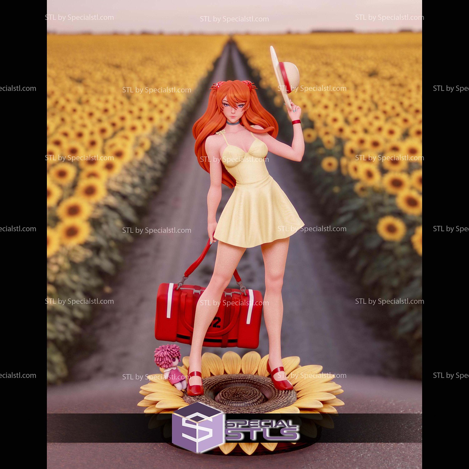 Asuka Evangelion STL Files 3D Model — view 2