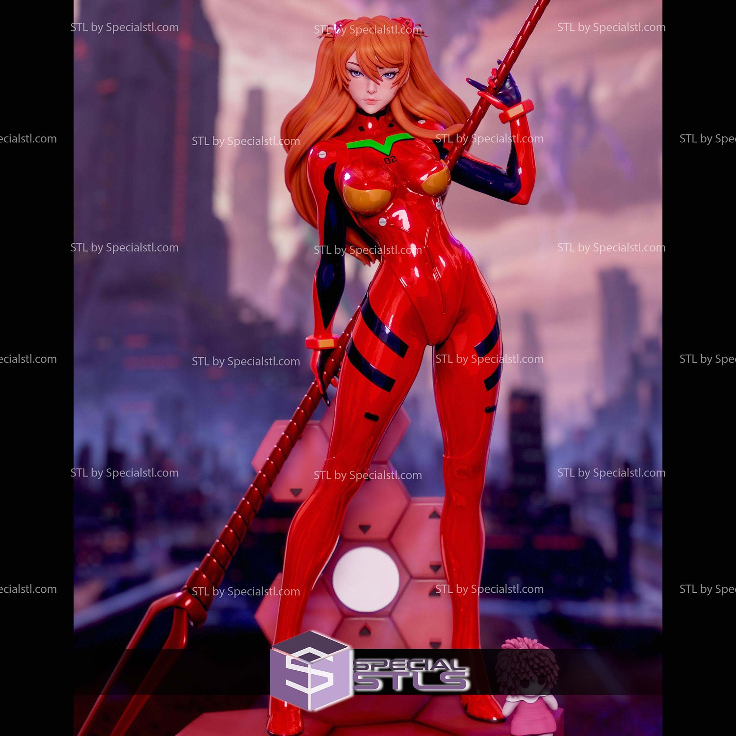 Asuka Evangelion STL Files 3D Model — view 5