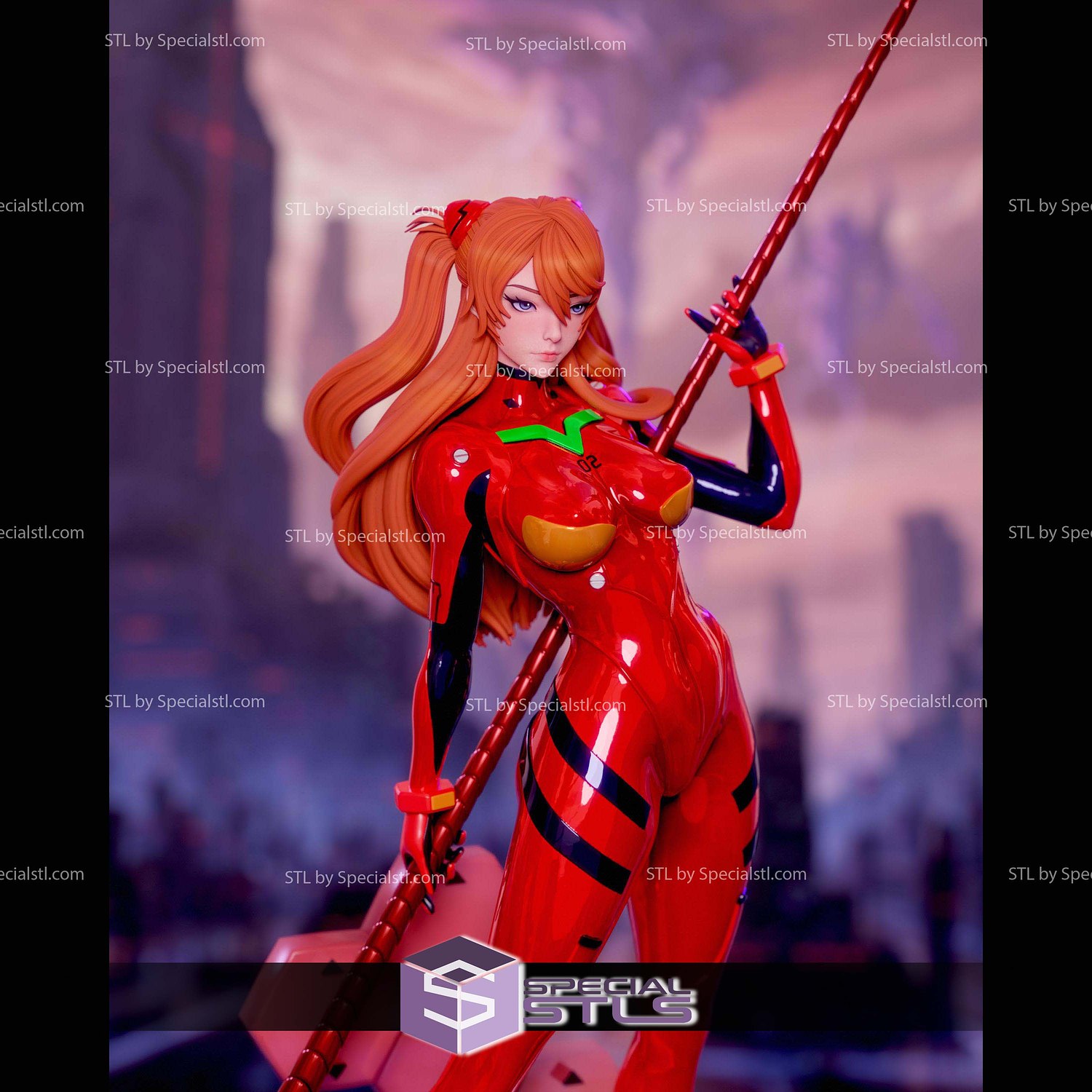 Asuka Evangelion STL Files 3D Model — view 6