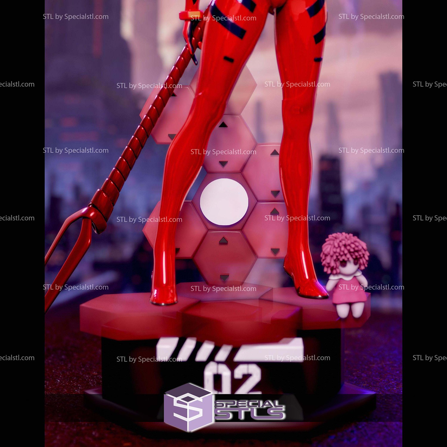 Asuka Evangelion STL Files 3D Model — view 7