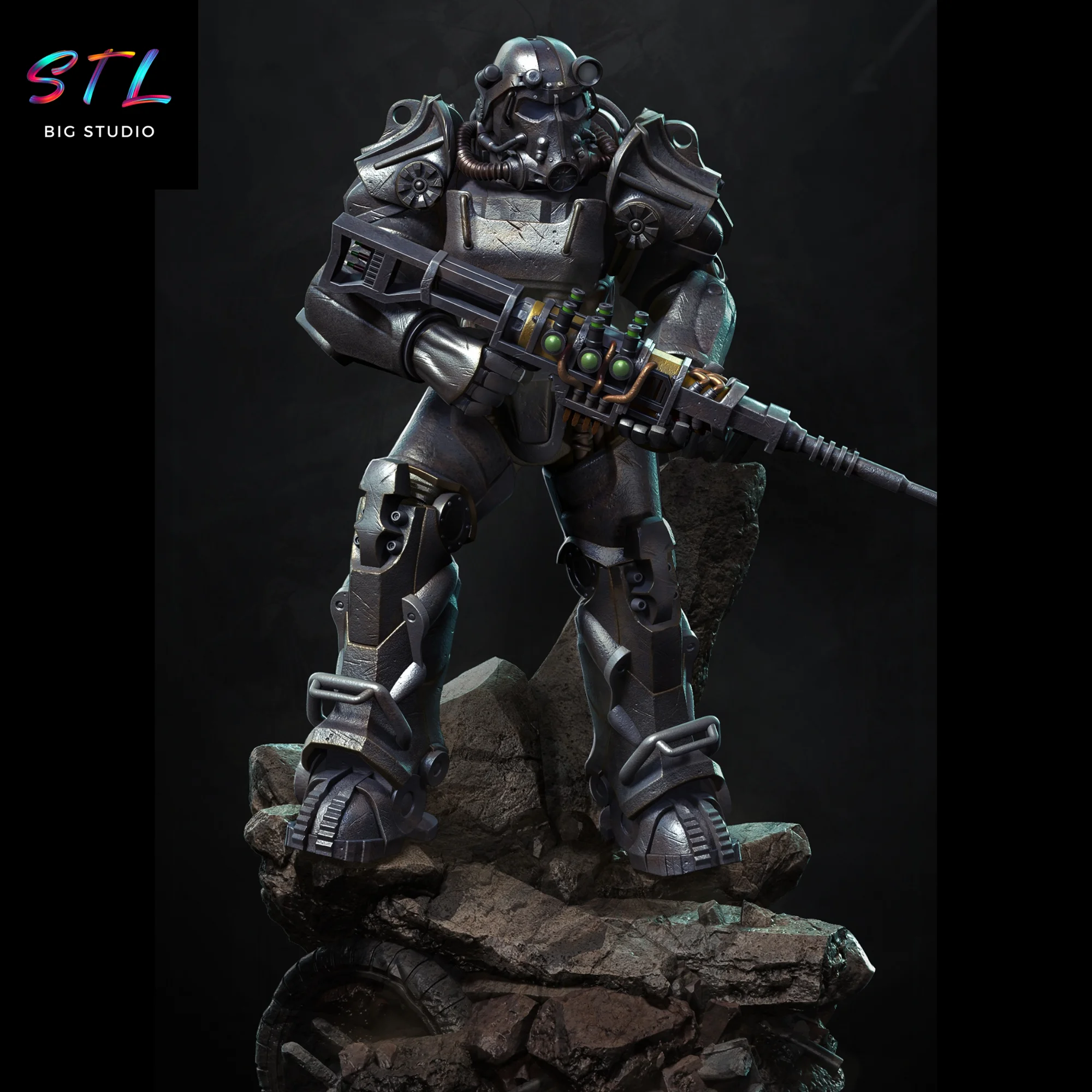 T-60 Power Armor STL | Fallout | 3D Printable Figure Model