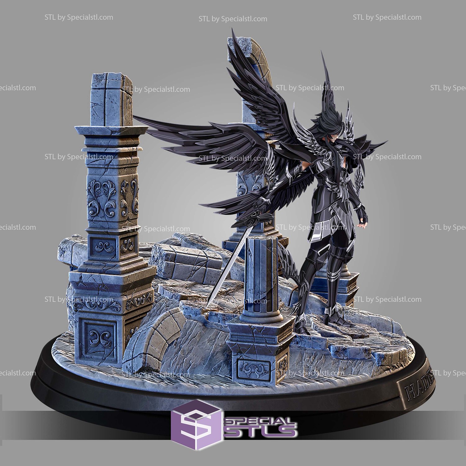 Saint Seiya Hades Temple Diorama STL Files 3D Model — view 4
