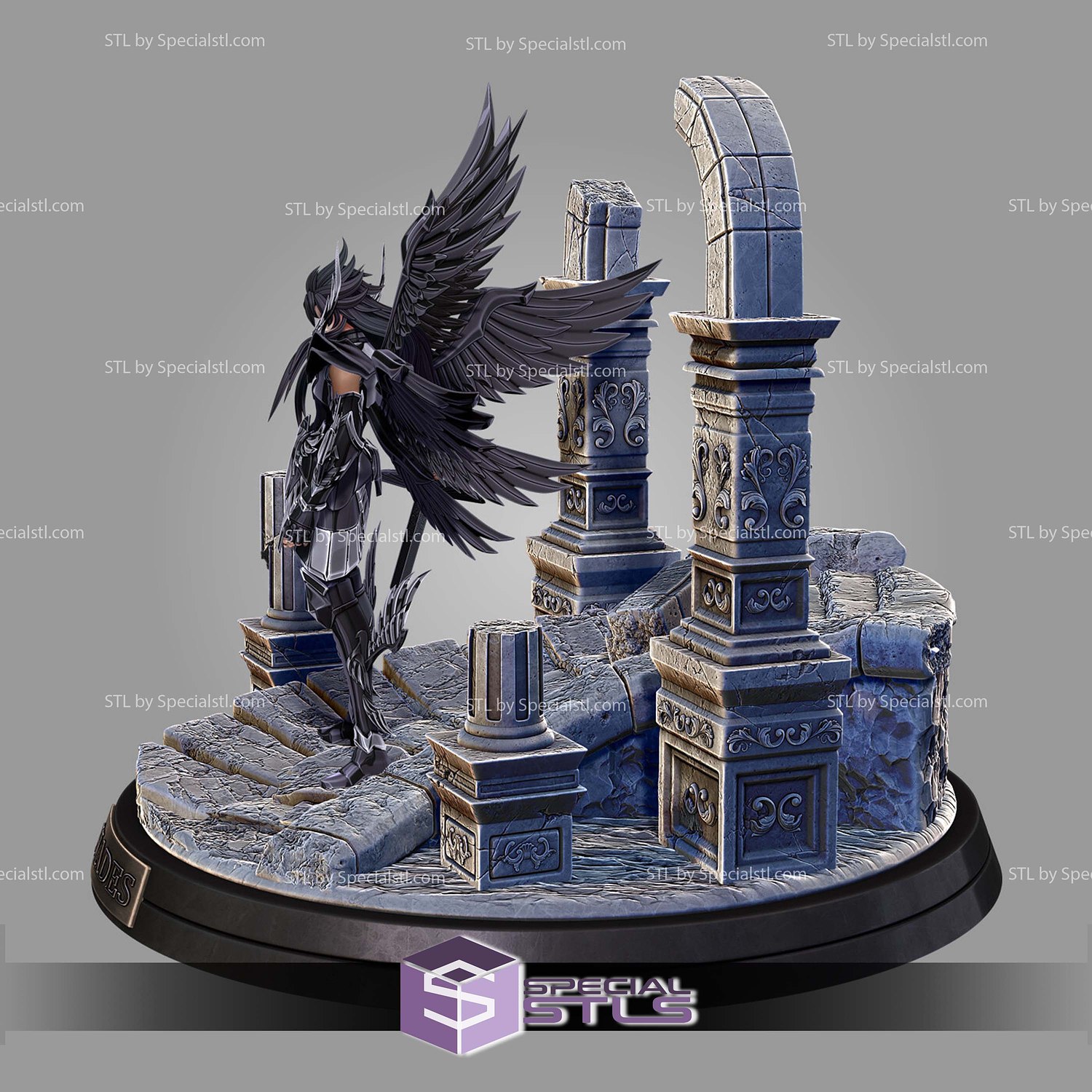 Saint Seiya Hades Temple Diorama STL Files 3D Model — view 5