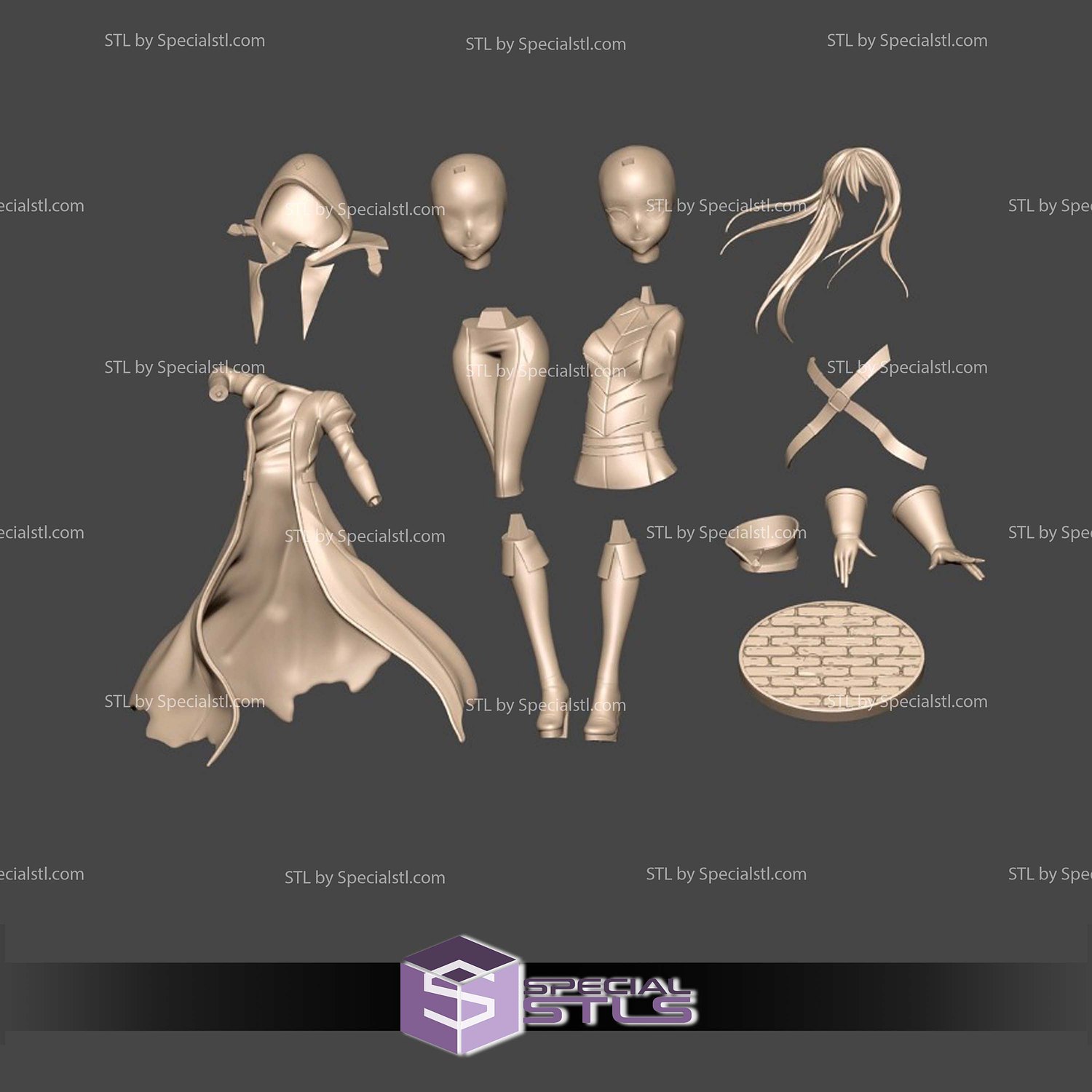 Cid Kagenou Shadow Sculptures 3D Printing STL Model — view 2