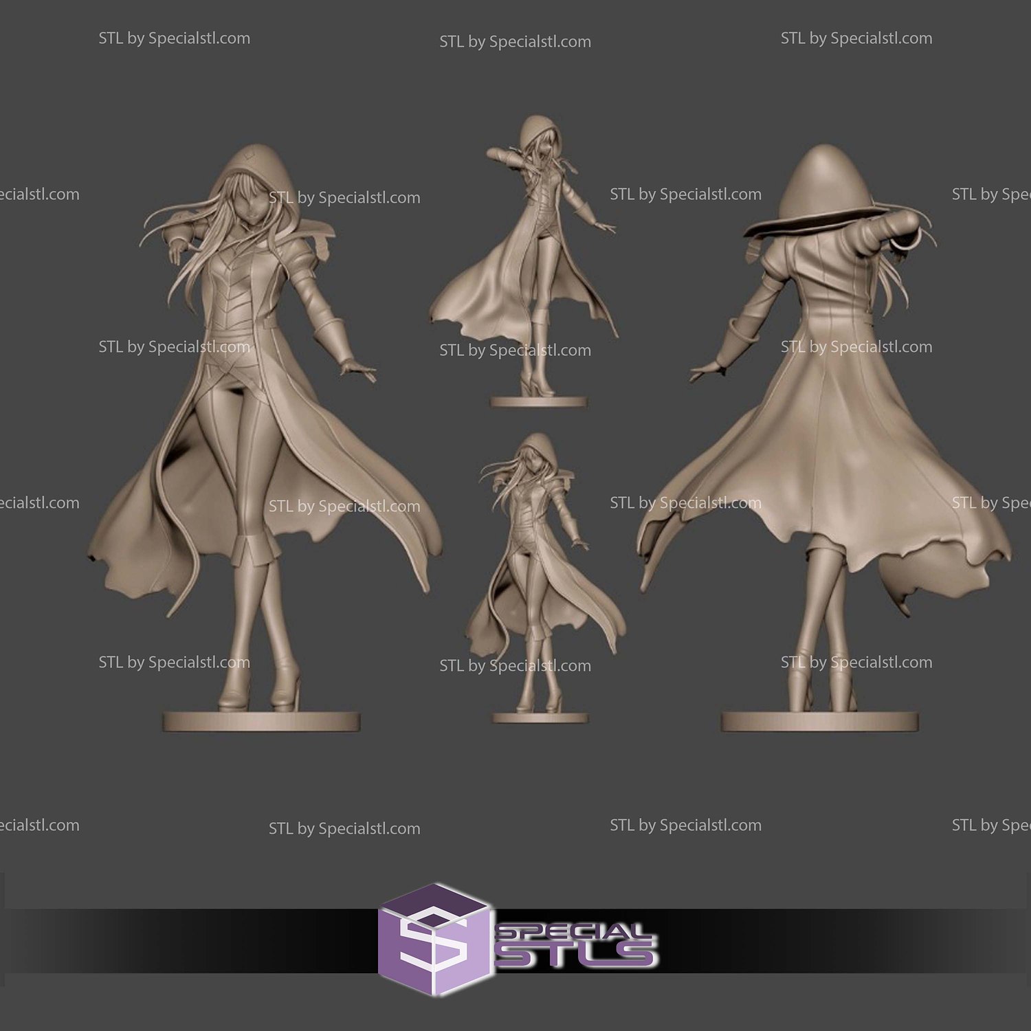 Cid Kagenou Shadow Sculptures 3D Printing STL Model — view 3