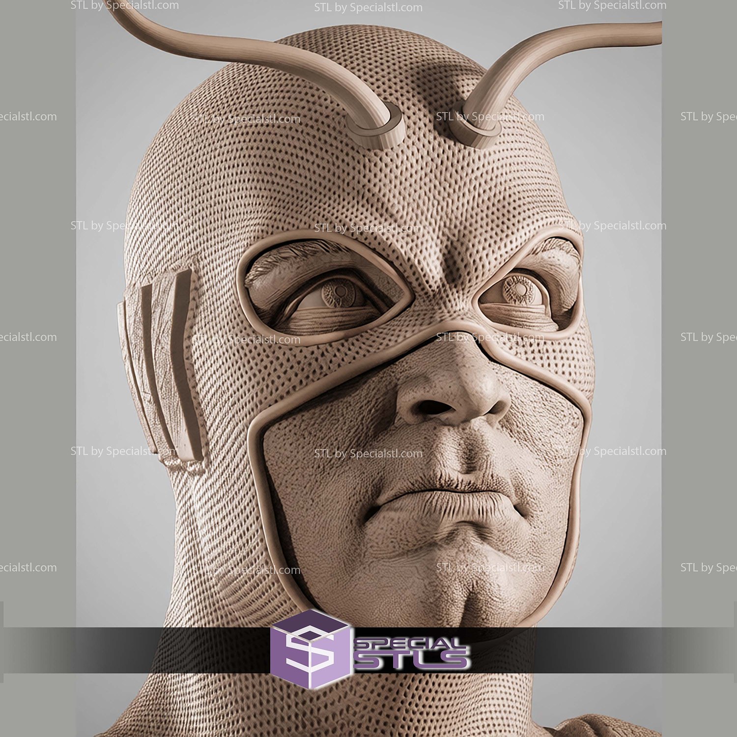 Dr Hank Pym Giant Man Portrait Bust STL Files 3D Model — view 4