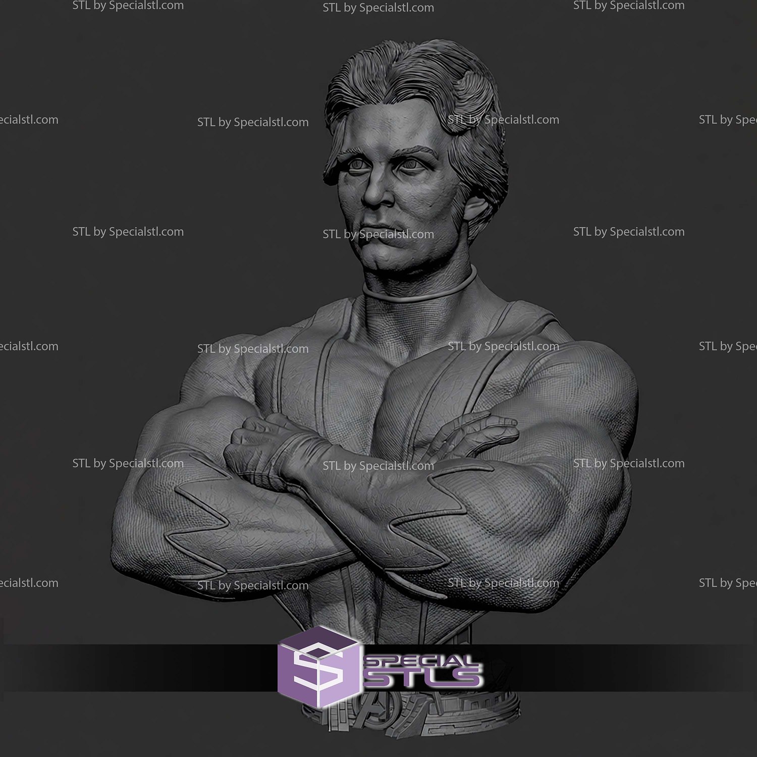 Dr Hank Pym Giant Man Portrait Bust STL Files 3D Model — view 6