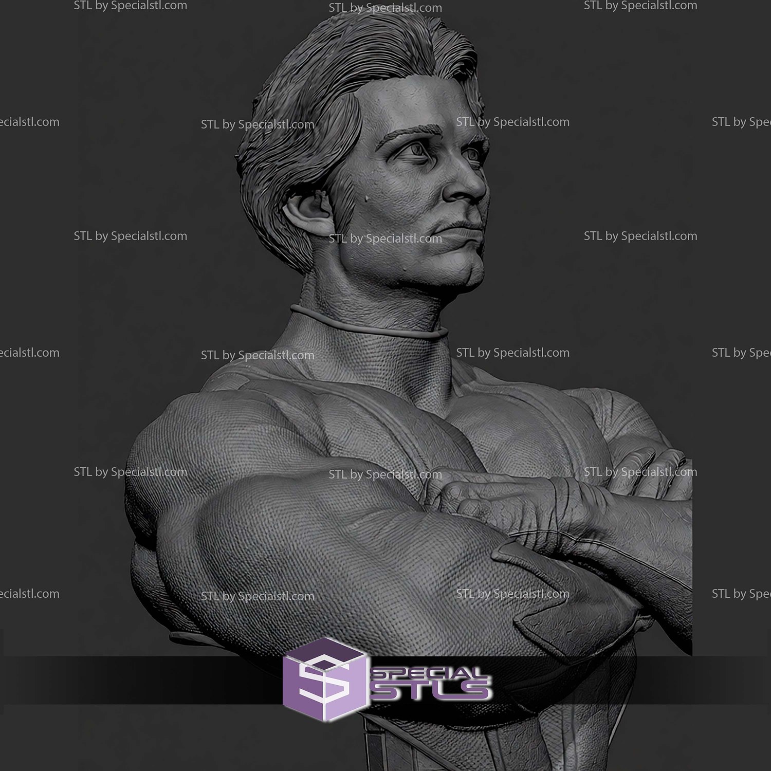 Dr Hank Pym Giant Man Portrait Bust STL Files 3D Model — view 7