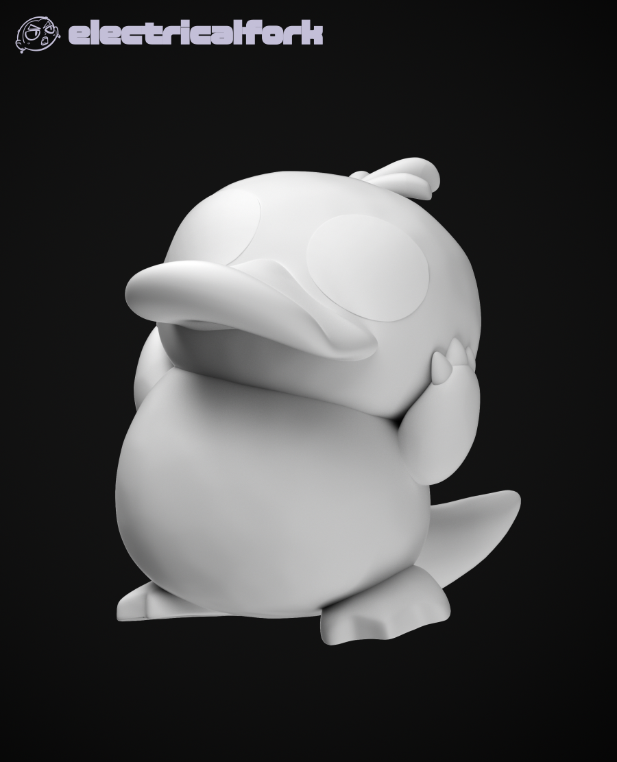 Chibi Psyduck - Fan Art 3D STL Model