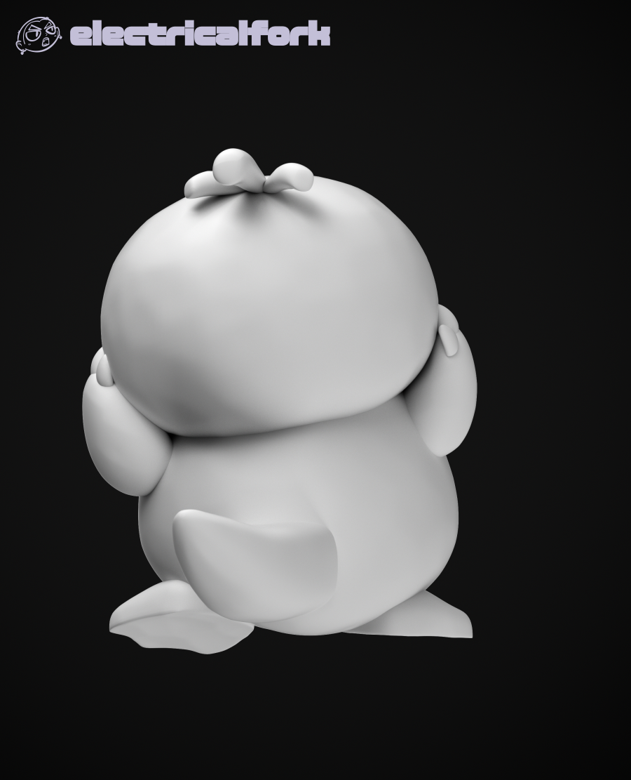 Chibi Psyduck - Fan Art 3D STL Model — view 2