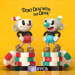 Cuphead and Mugman 3D Printer Files STL Model