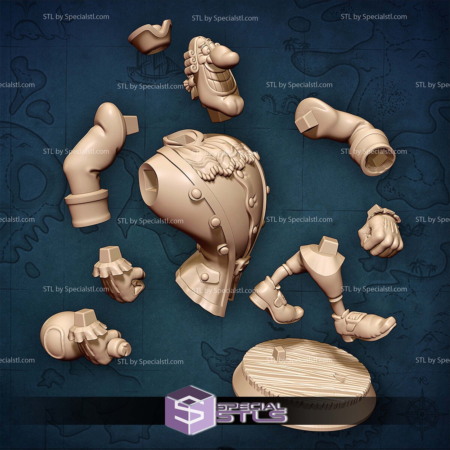 Dr Livesey Treasure Island 1988 3D Printing Models STL Model — view 4