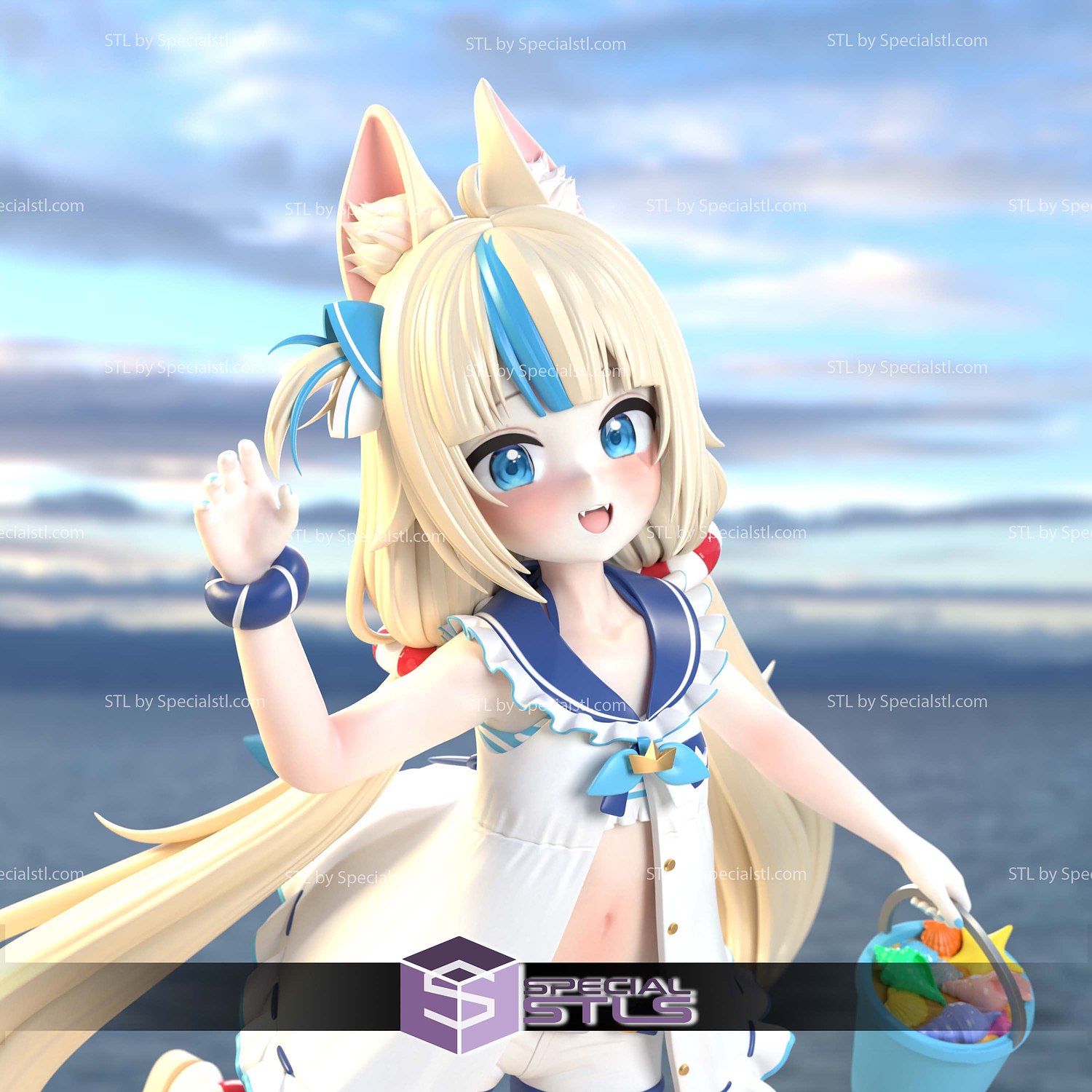 Sameko Saba En Vtuber 3D Printer Files STL Model — view 2