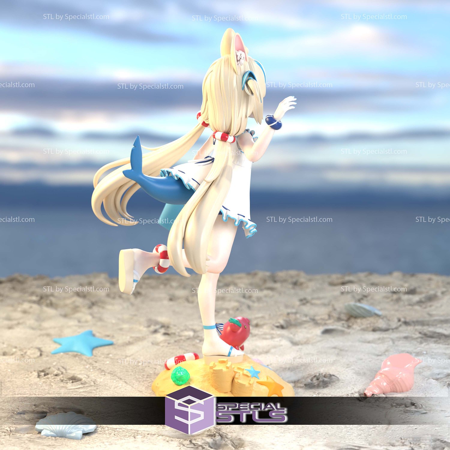 Sameko Saba En Vtuber 3D Printer Files STL Model — view 3