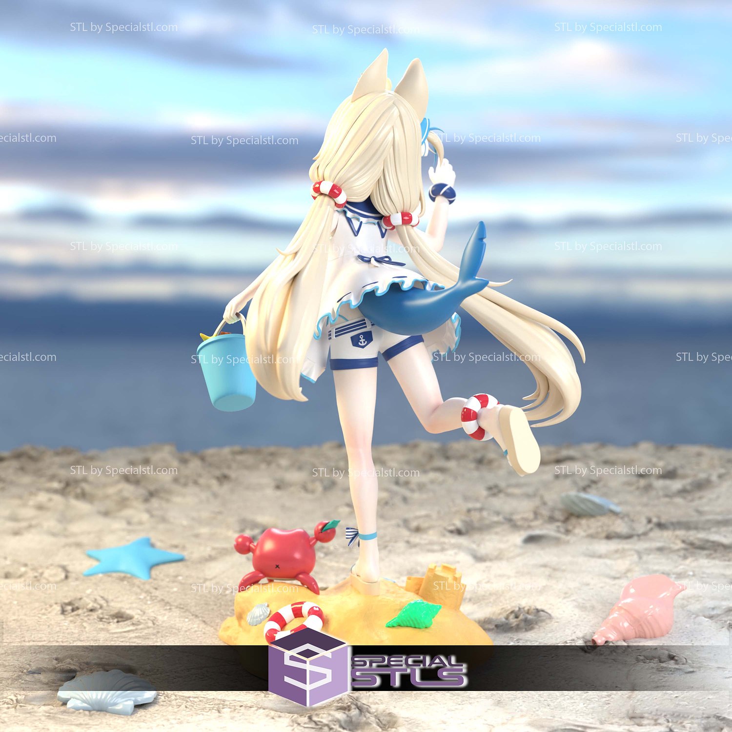 Sameko Saba En Vtuber 3D Printer Files STL Model — view 4