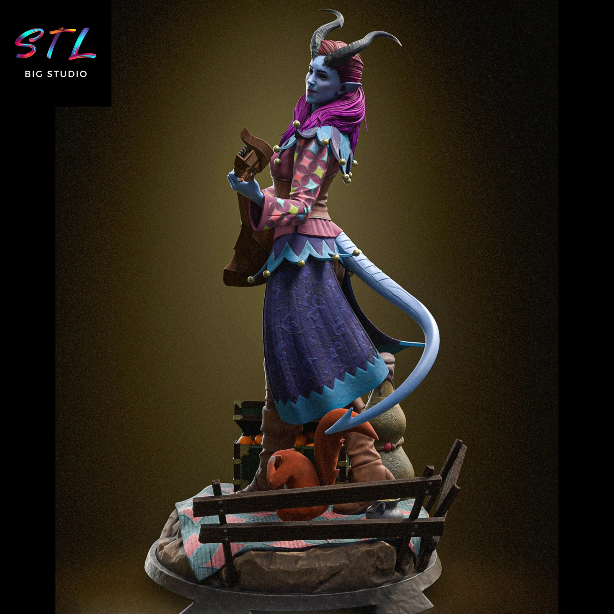 Alfira STL | Baldur’s Gate | 3D Figure to Print Model — view 3