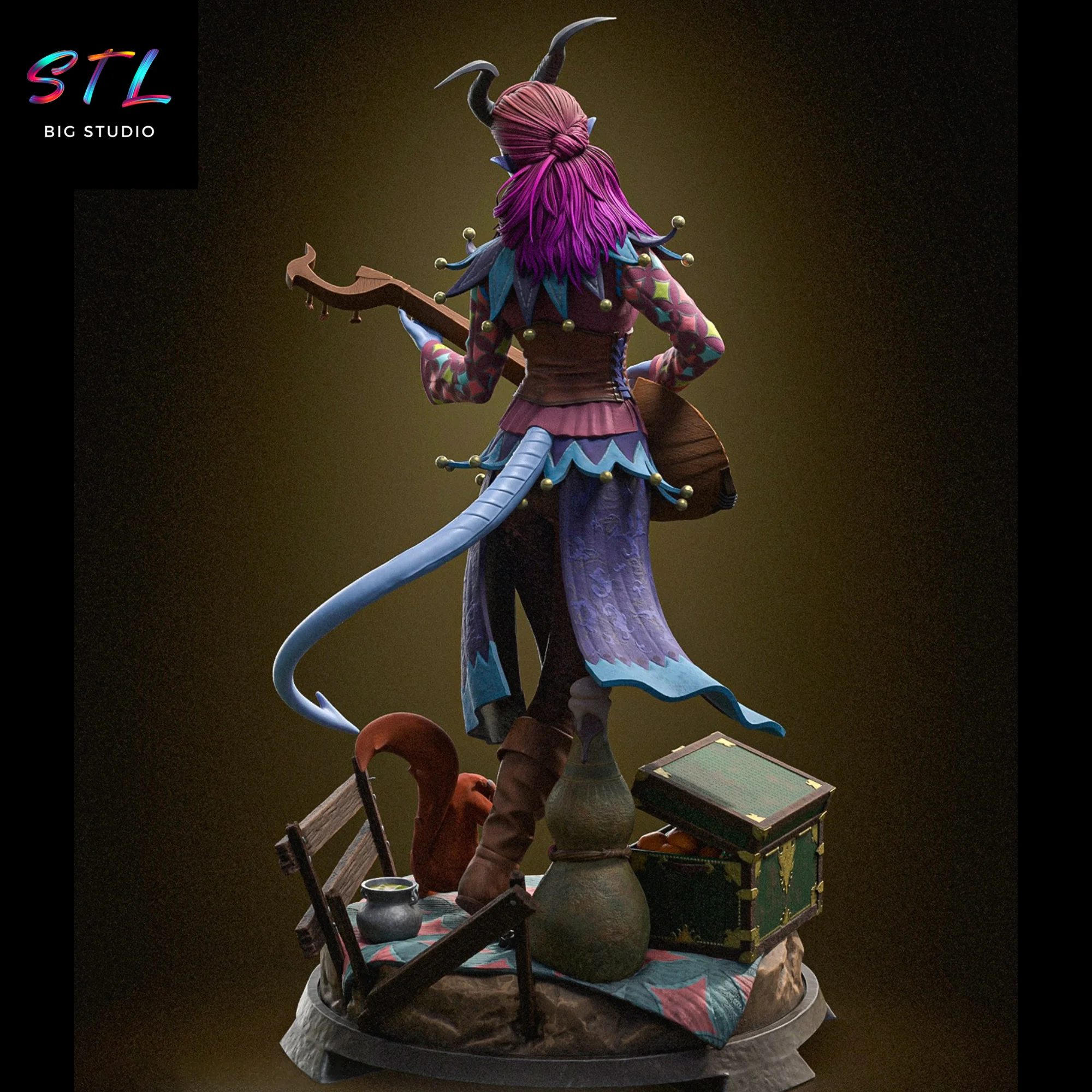 Alfira STL | Baldur’s Gate | 3D Figure to Print Model — view 4