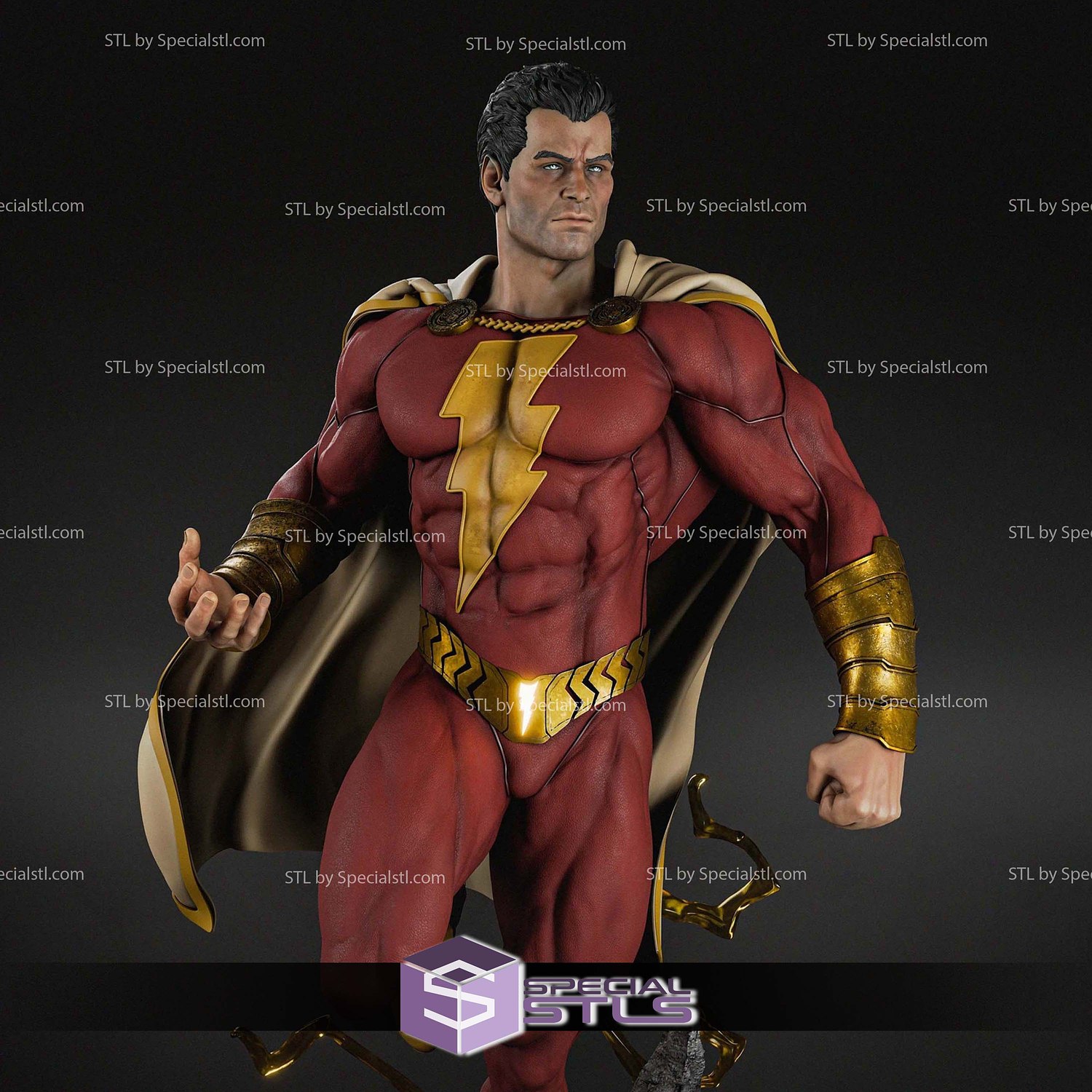 Shazam Comic Thunder STL Files 3D Model — view 3