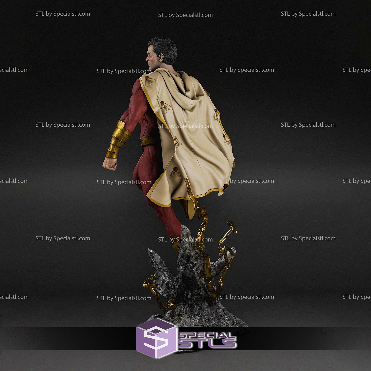 Shazam Comic Thunder STL Files 3D Model — view 8