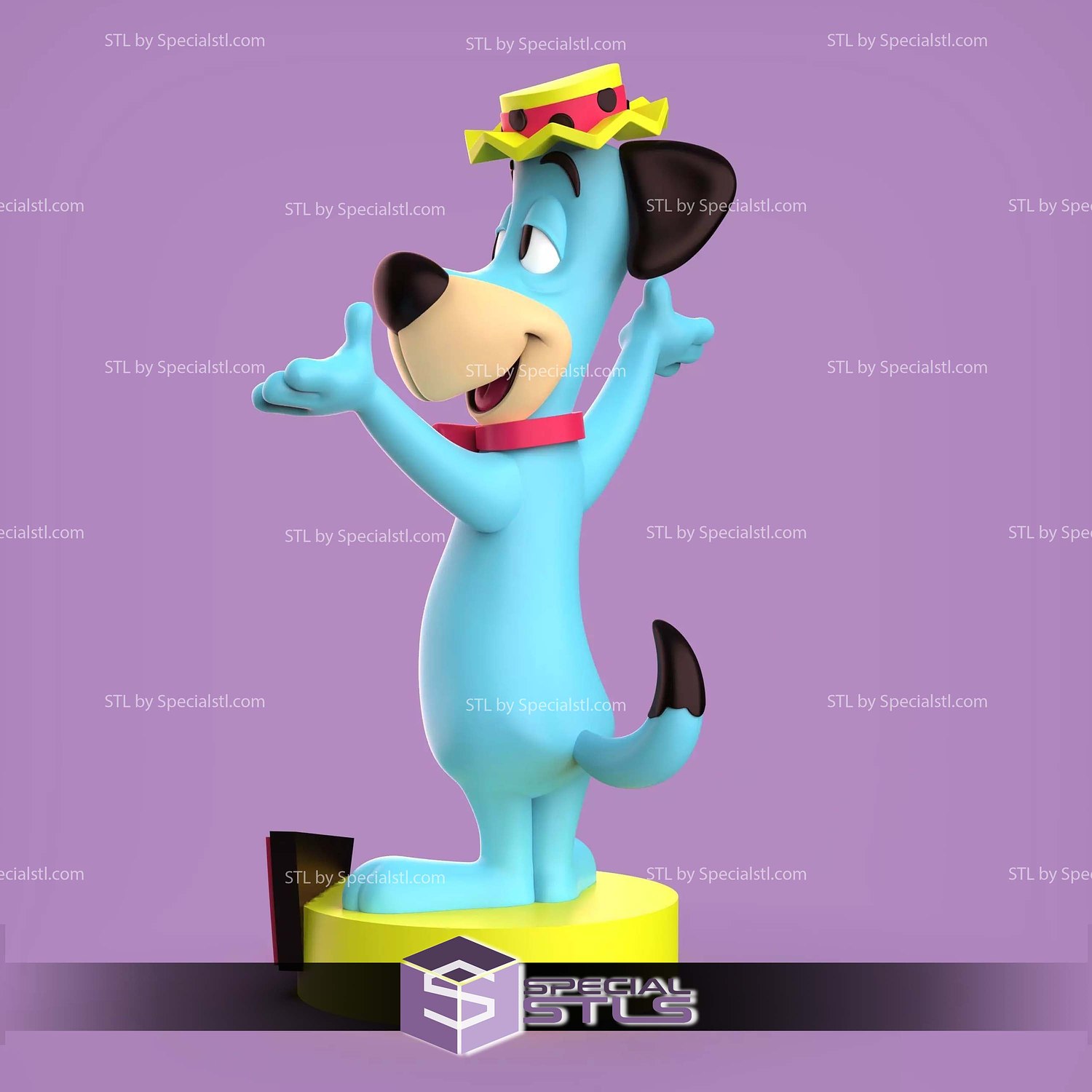 Huckleberry Hound 3D Printer Files STL Model — view 2