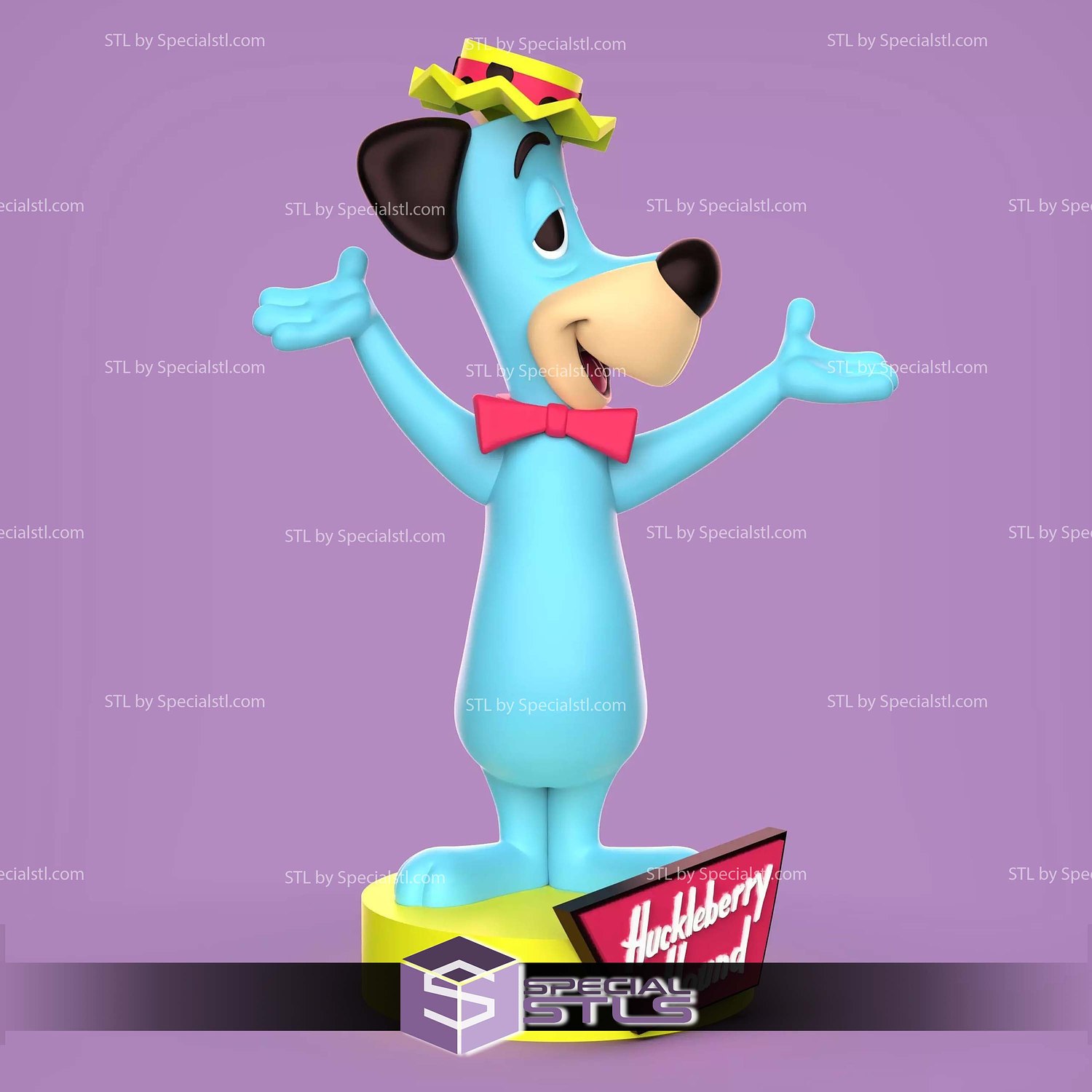 Huckleberry Hound 3D Printer Files STL Model — view 4