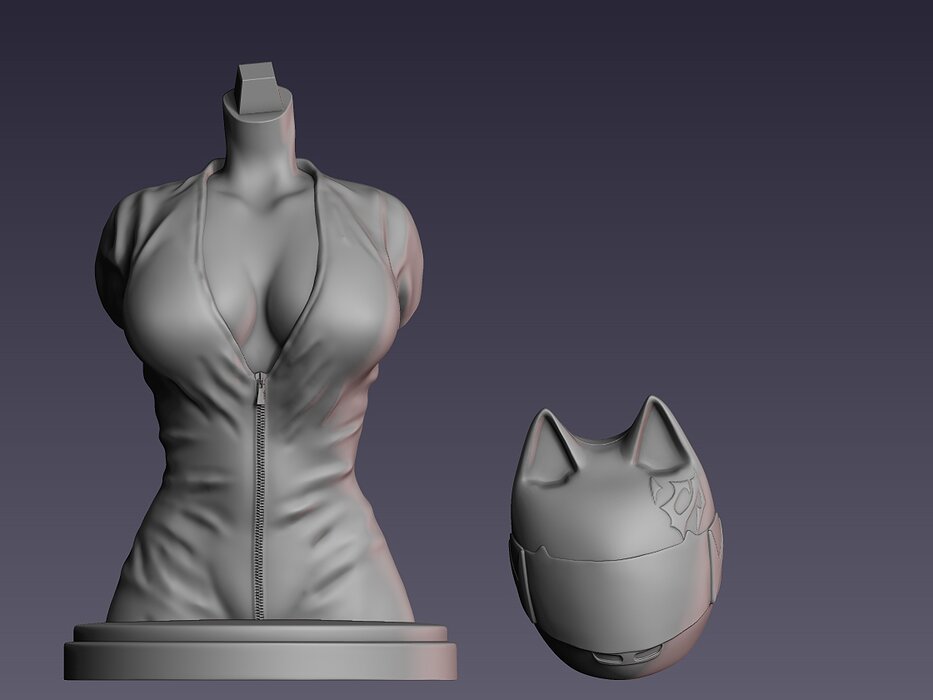 Busto Celty Sturluson Durarara 3D STL Model — view 3