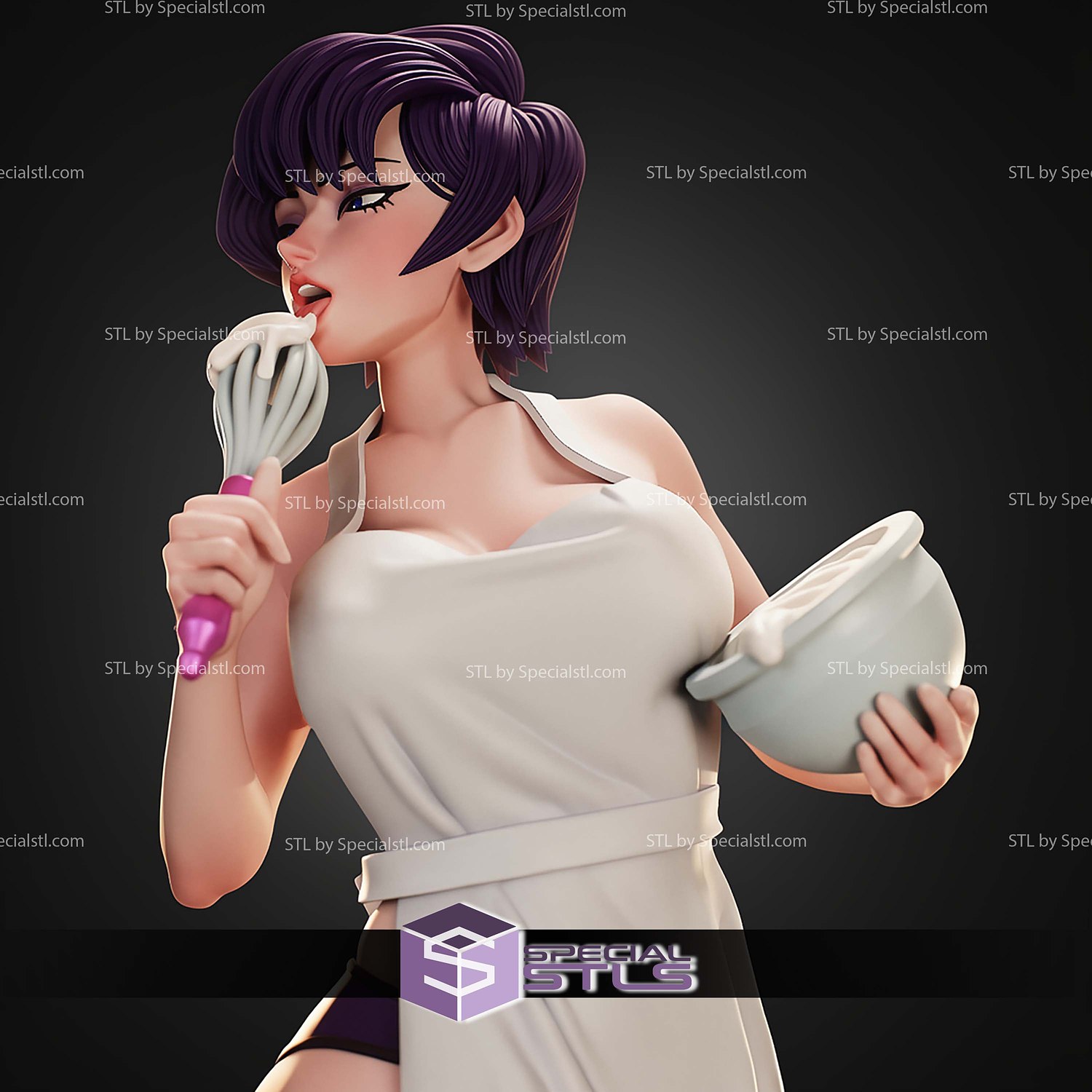 Komi Shouko Anime Thicc STL Files 3D Model — view 5