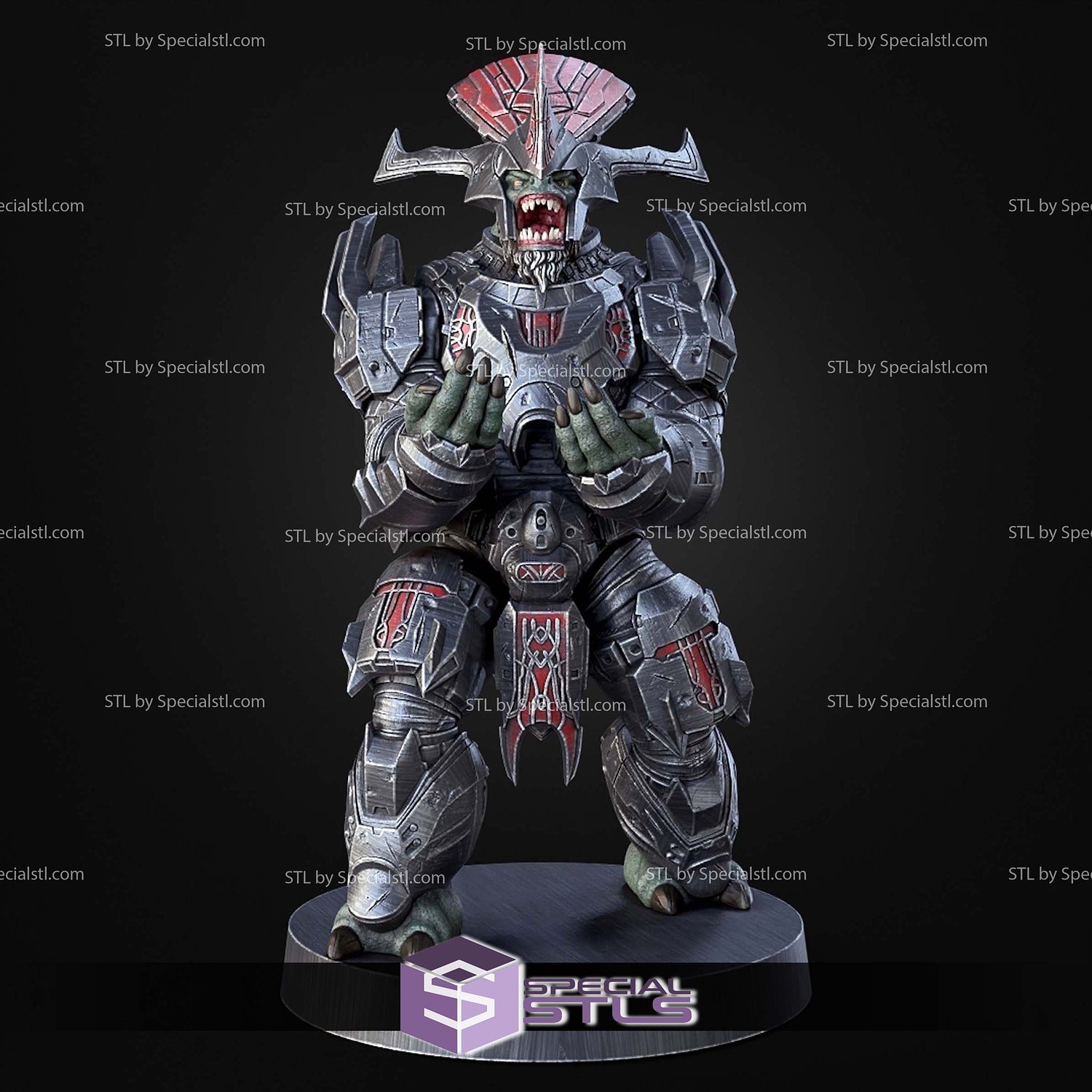 Brute Chieftain Controler Holder STL Files 3D Model — view 3