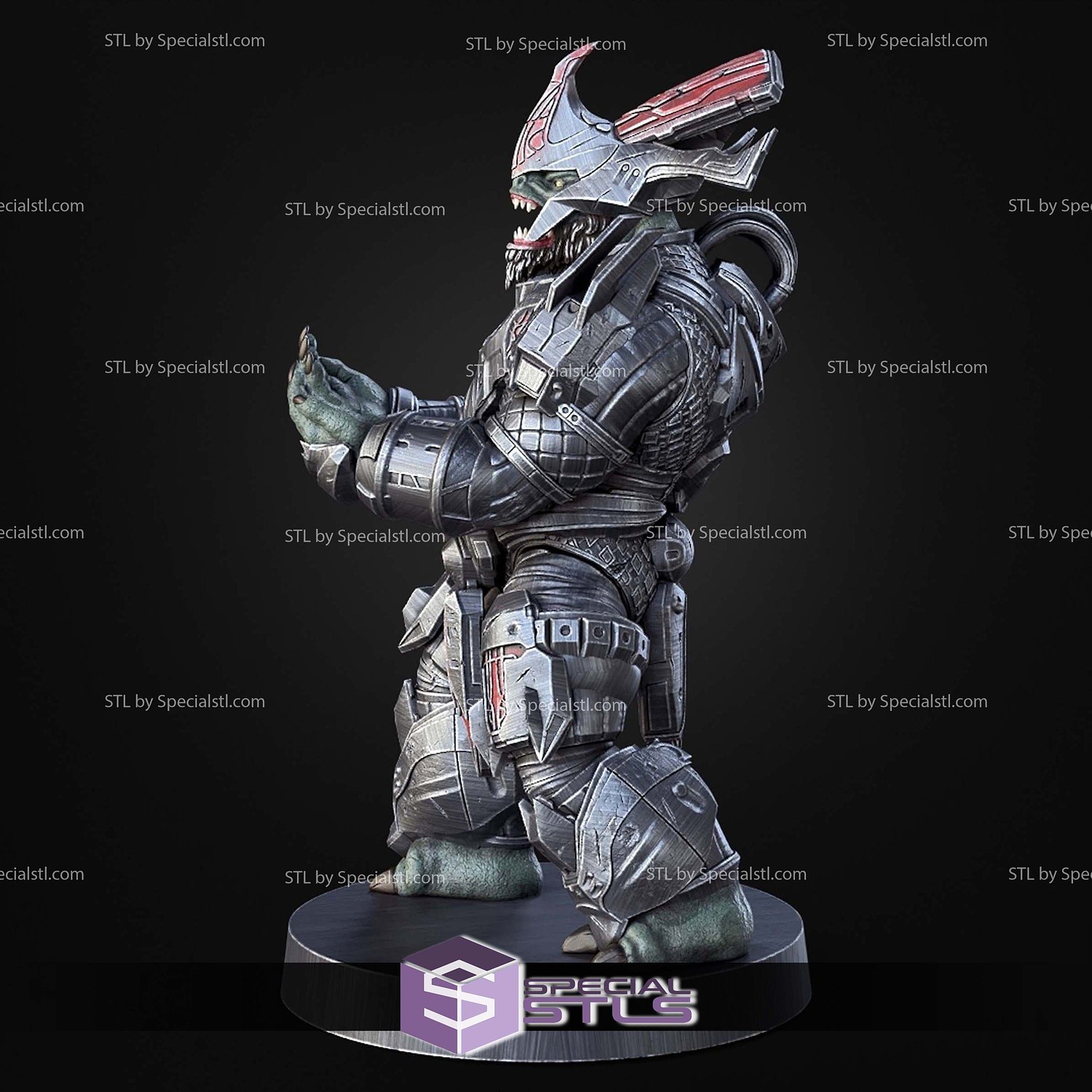 Brute Chieftain Controler Holder STL Files 3D Model — view 4