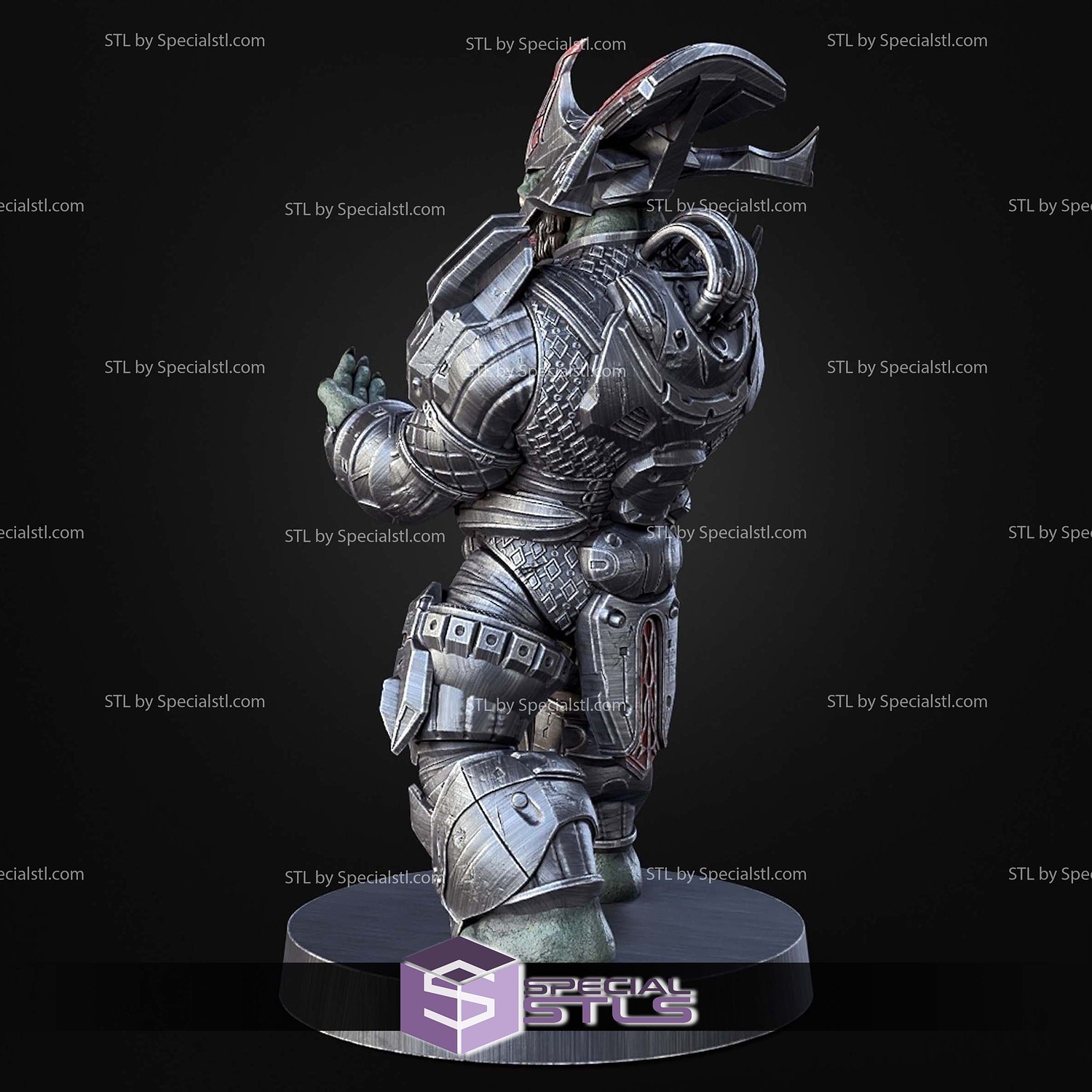 Brute Chieftain Controler Holder STL Files 3D Model — view 5