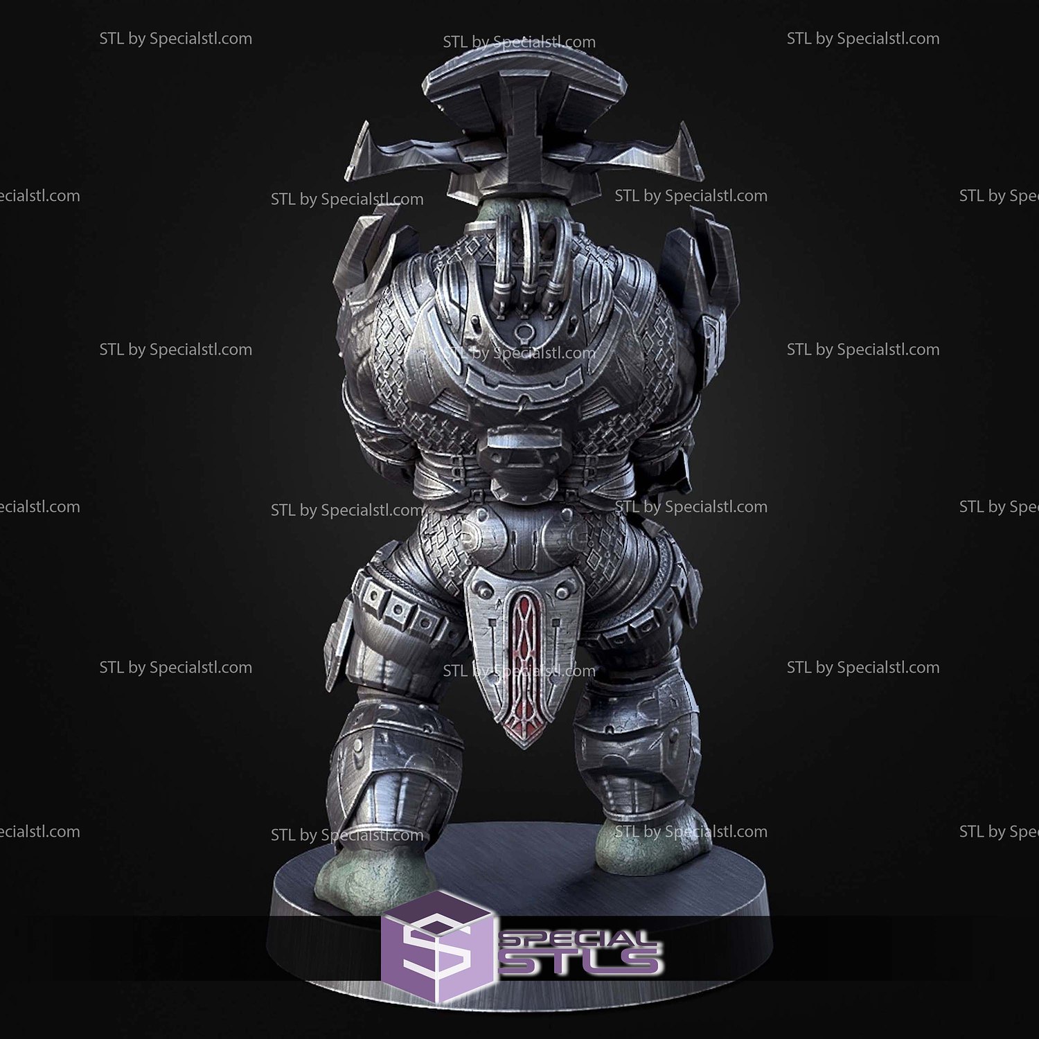 Brute Chieftain Controler Holder STL Files 3D Model — view 6